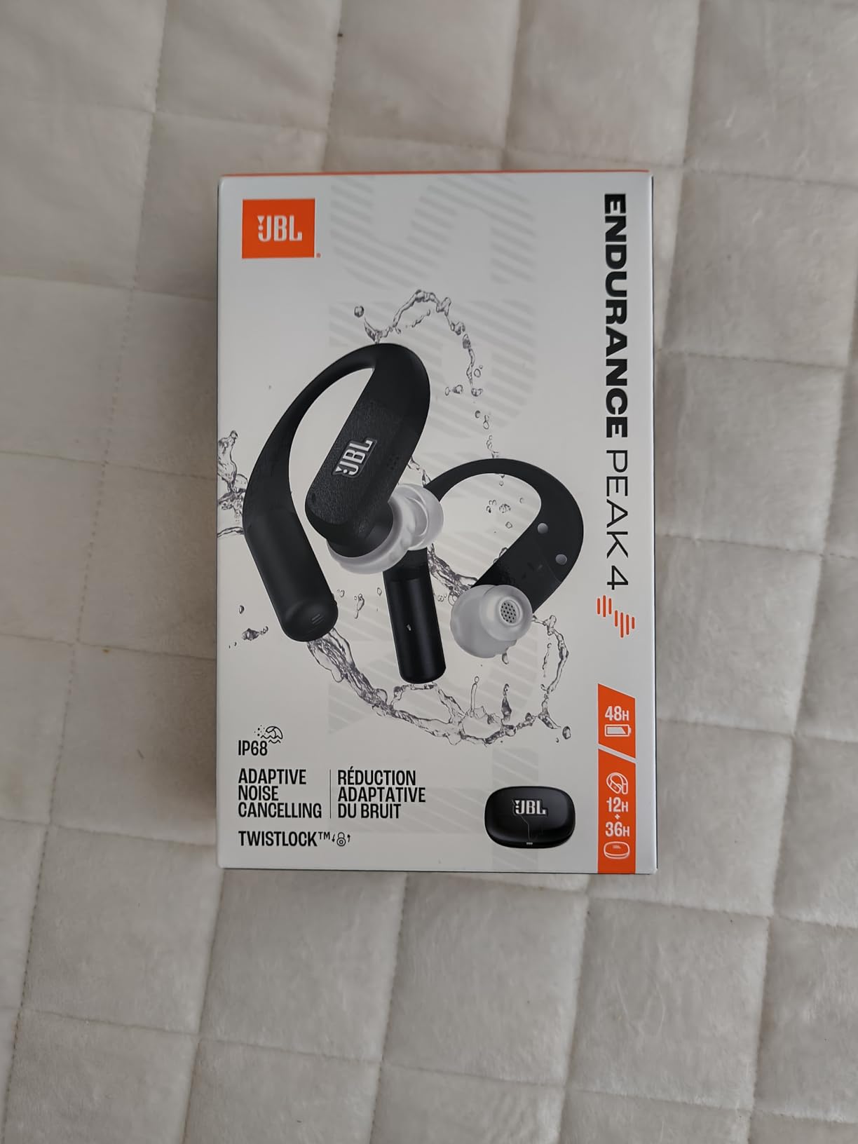 JBL Endurance Peak 4 - True Wireless Noise Cancelling Sport Earbuds, Up to 48Hrs Total Playback, Water & dust Proof (IP68), Secure fit with TwistLock™ Design, & 6 mics for Perfect Calls (Black/Grey) customer photo 2