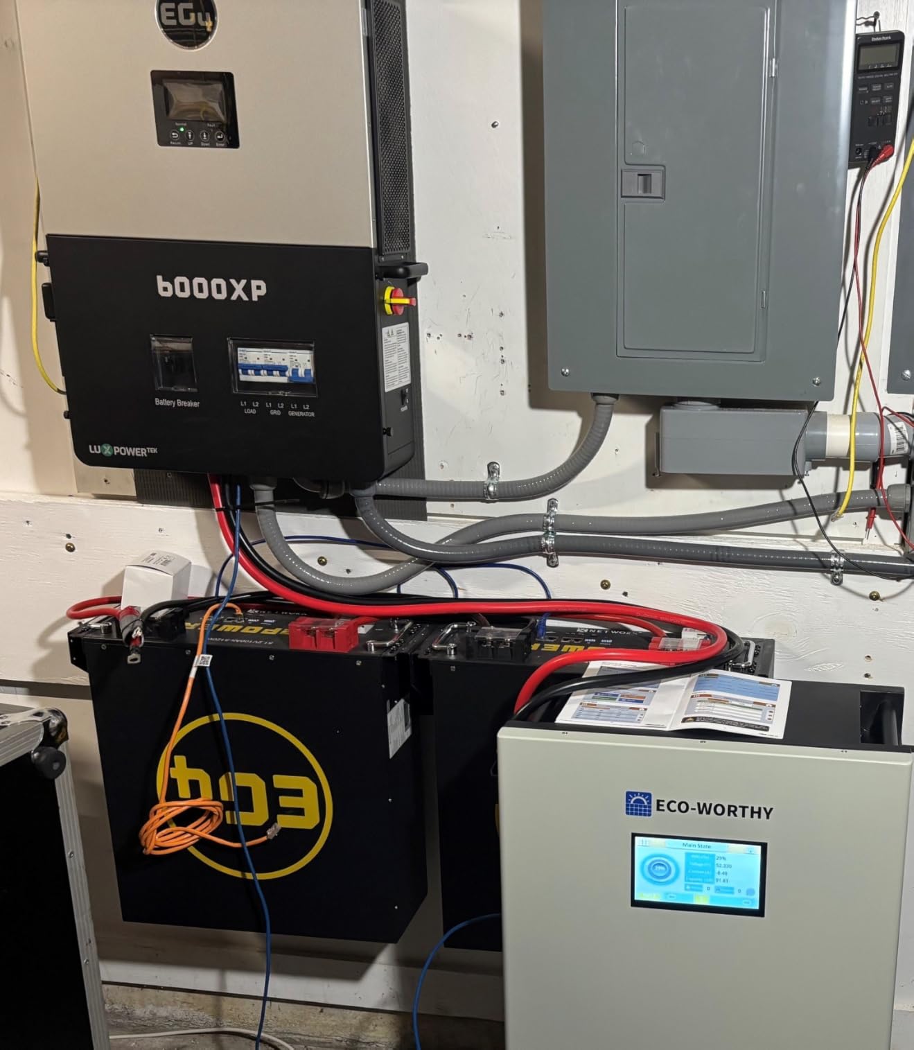 ECO-WORTHY Powermega 48V 314Ah LiFePO4 Battery, 16.1kWh High Capacity Energy Storage with Breakers, 200A Active Balancing BMS, Aerosol Fire Protection, for Off-Grid & Home Backup customer photo 2