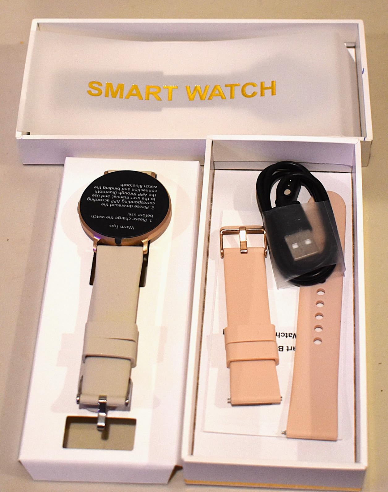 Smart Watches for Women, Ultra-Slim 41mm, Pink Silicone Band, Lightweight for Small Wrists, 1.32