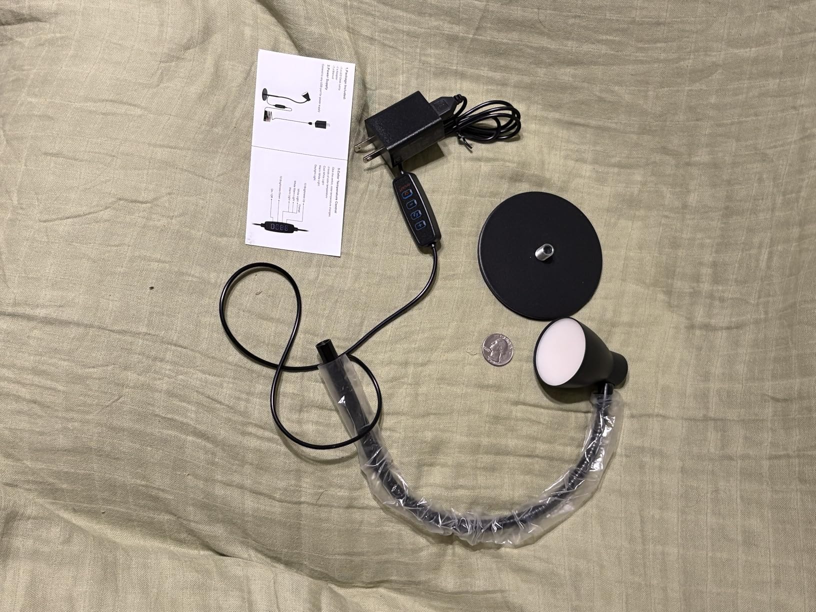 LED Desk Lamp for Home Office, CRI 90+ Eye-Caring Reading Light, Small Desk Light with Flexible Goose Neck, Perfect for Study Desk (Adapter Included) customer photo 1
