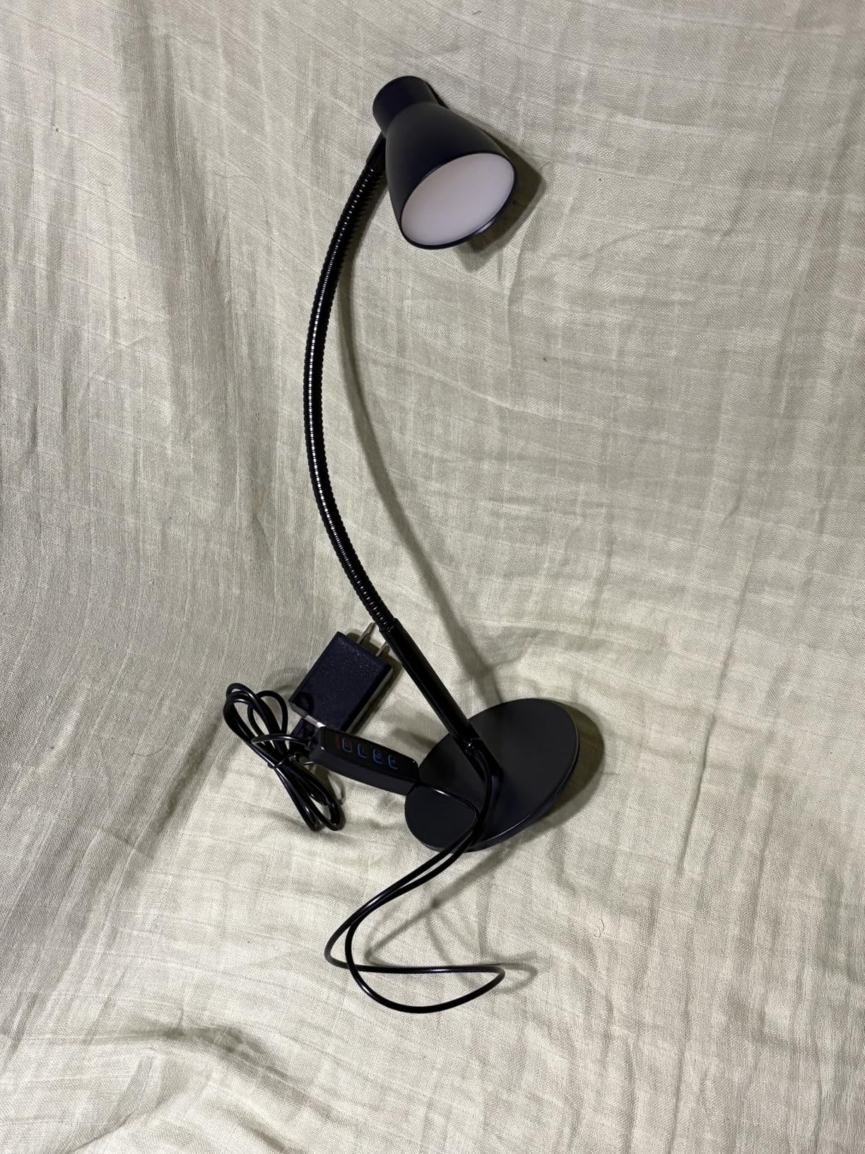 LED Desk Lamp for Home Office, CRI 90+ Eye-Caring Reading Light, Small Desk Light with Flexible Goose Neck, Perfect for Study Desk (Adapter Included) customer photo 2