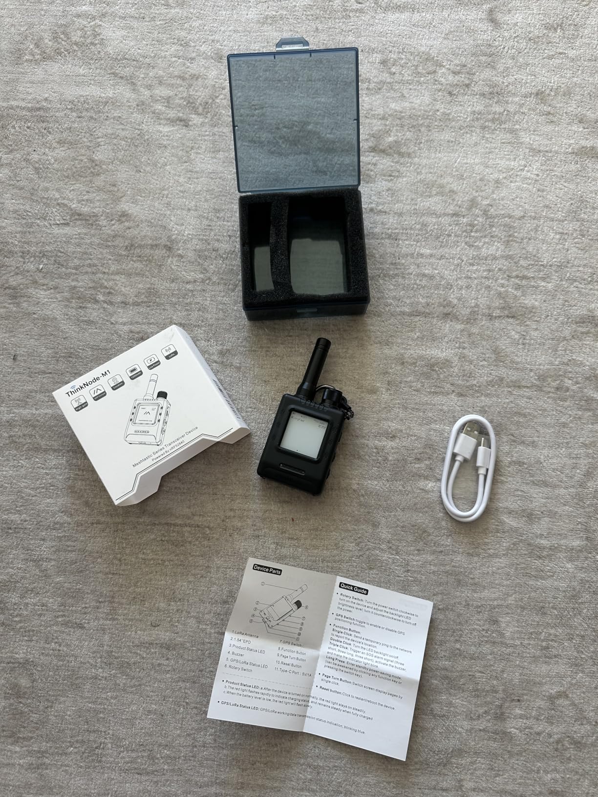Meshtastic Device with GPS and nRF52840: ThinkNode M1 LoRa Meshtastic Transceiver with 1.54