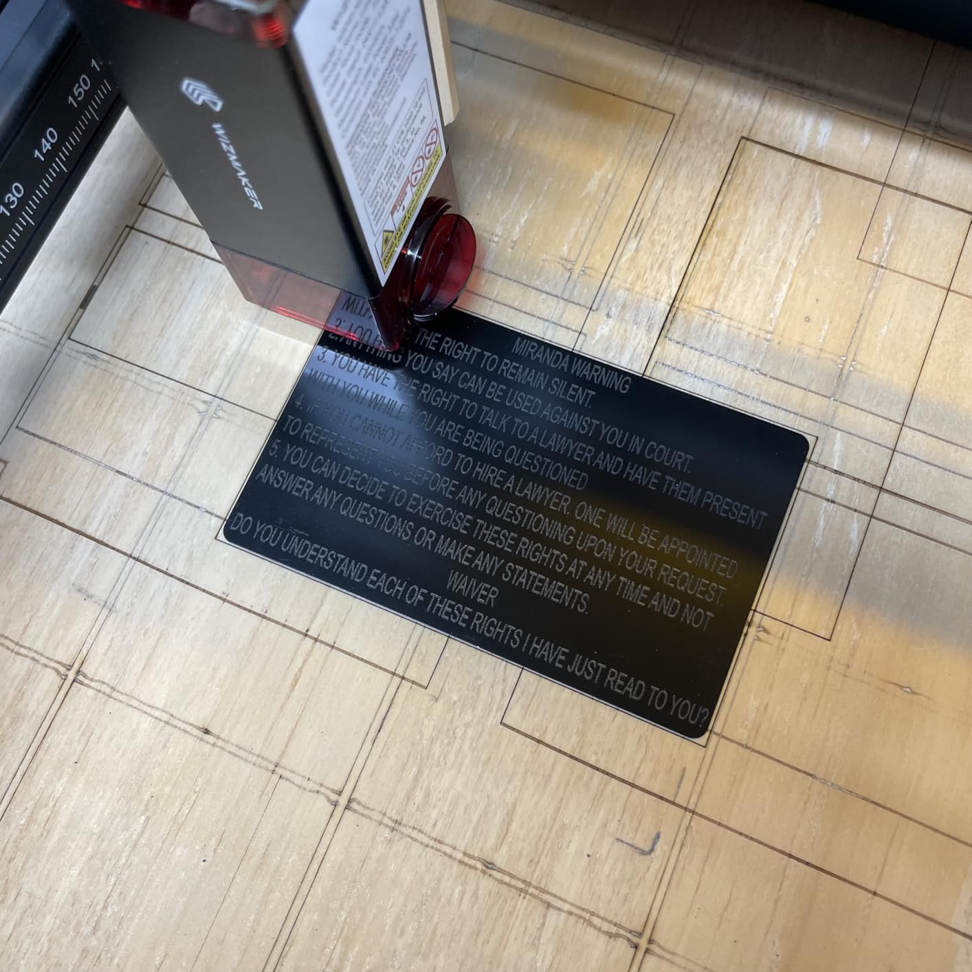 Wizmaker Mini Laser Engraver, 2.5W Laser Engraver Machine,0.04mm Spot Size,12000 Mm/Min Processing Speed, Supports WiFi, Hotspot, and USB Connections, Ideal for Home, Studio, Market, and Desktop Use customer photo 2