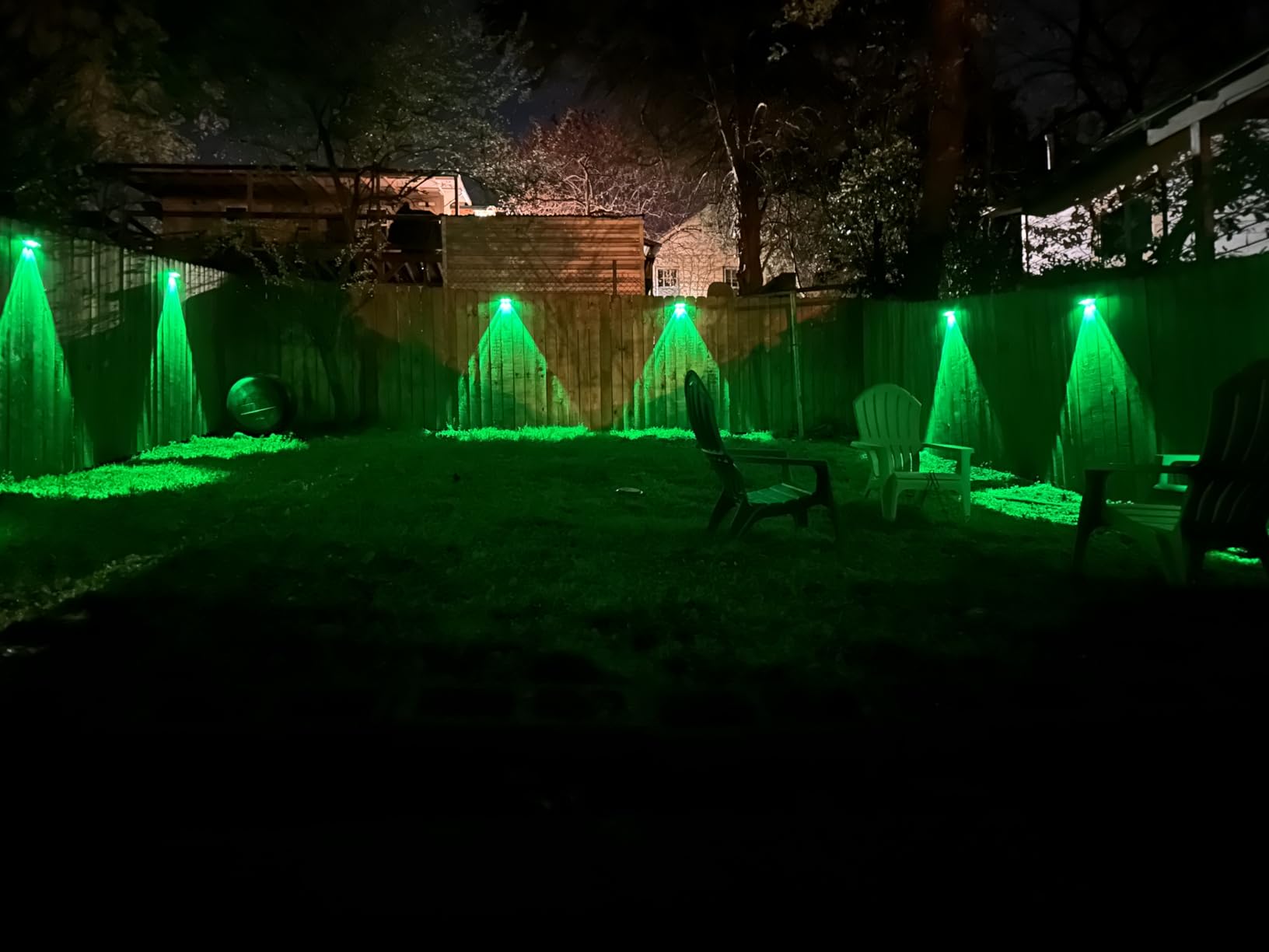 Brightown 8 Pack Solar Fence Lights Outdoor, IP65 Waterproof Warm White & RGB 11 Color Solar Deck Step Flood Lights customer photo 1