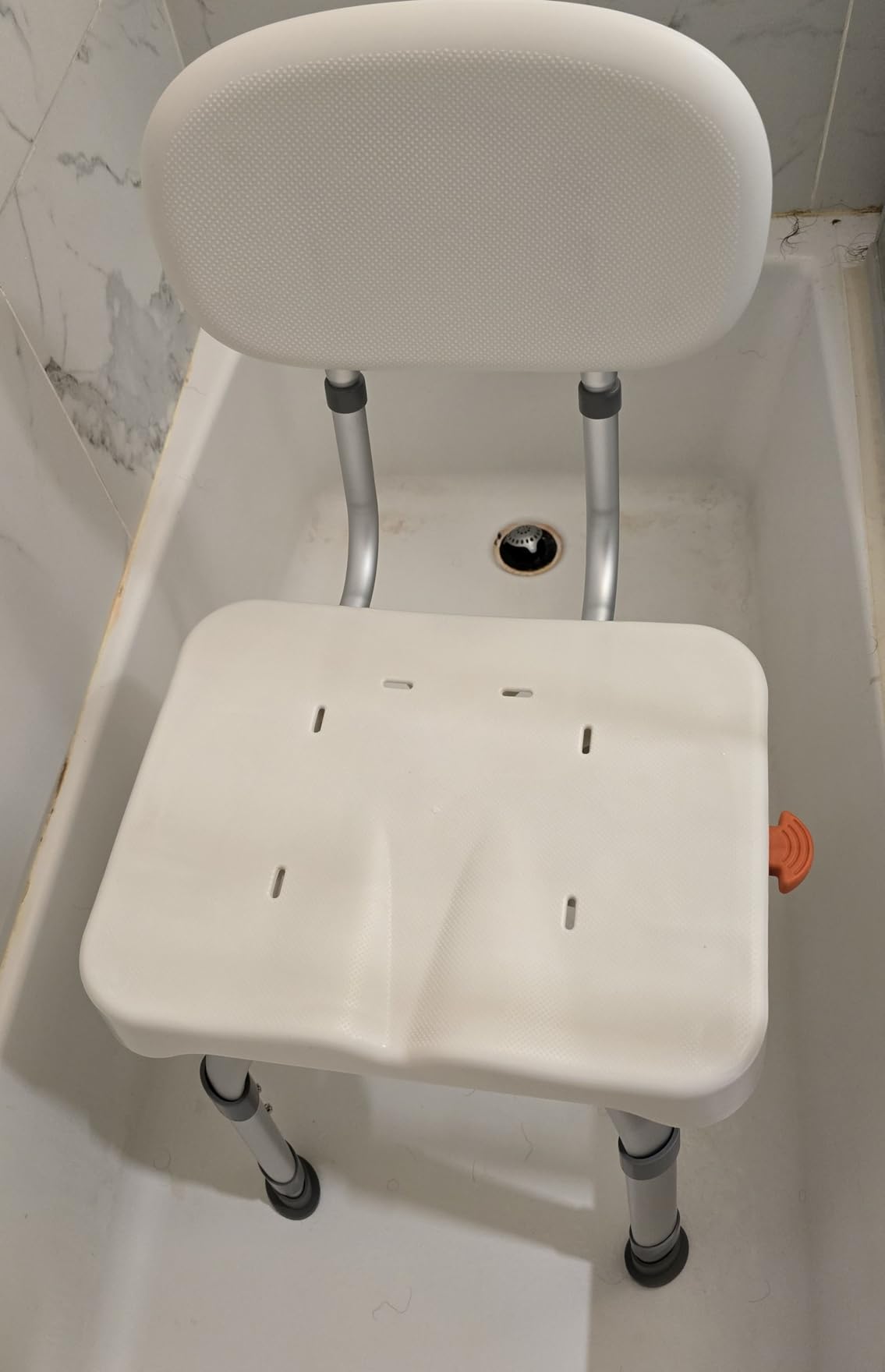 KingPavonini Swivel Shower Chair with Arms and Back, 550 lbs Heavy-Duty Shower Chair for Inside Shower Stall and Tub, Anti-Slip M-Shaped Seat & Height Adjustable Shower Seat for Elderly and Disabled customer photo 2