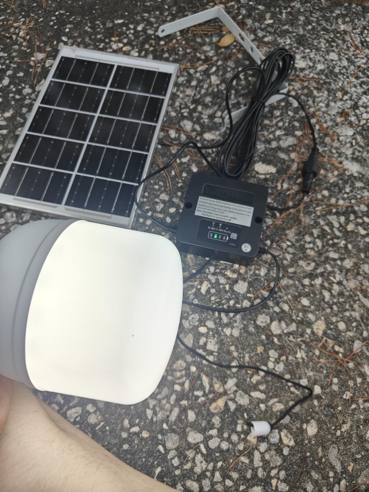 Solar Shed Light Indoor Outdoor, 6500K Daytime Available Pendant Light with Pull String, Power Display & Mode Indicator, IP65 Waterproof Solar Lights with 3 Lighting Modes for Garage Gazebo - 1 Pack customer photo 1