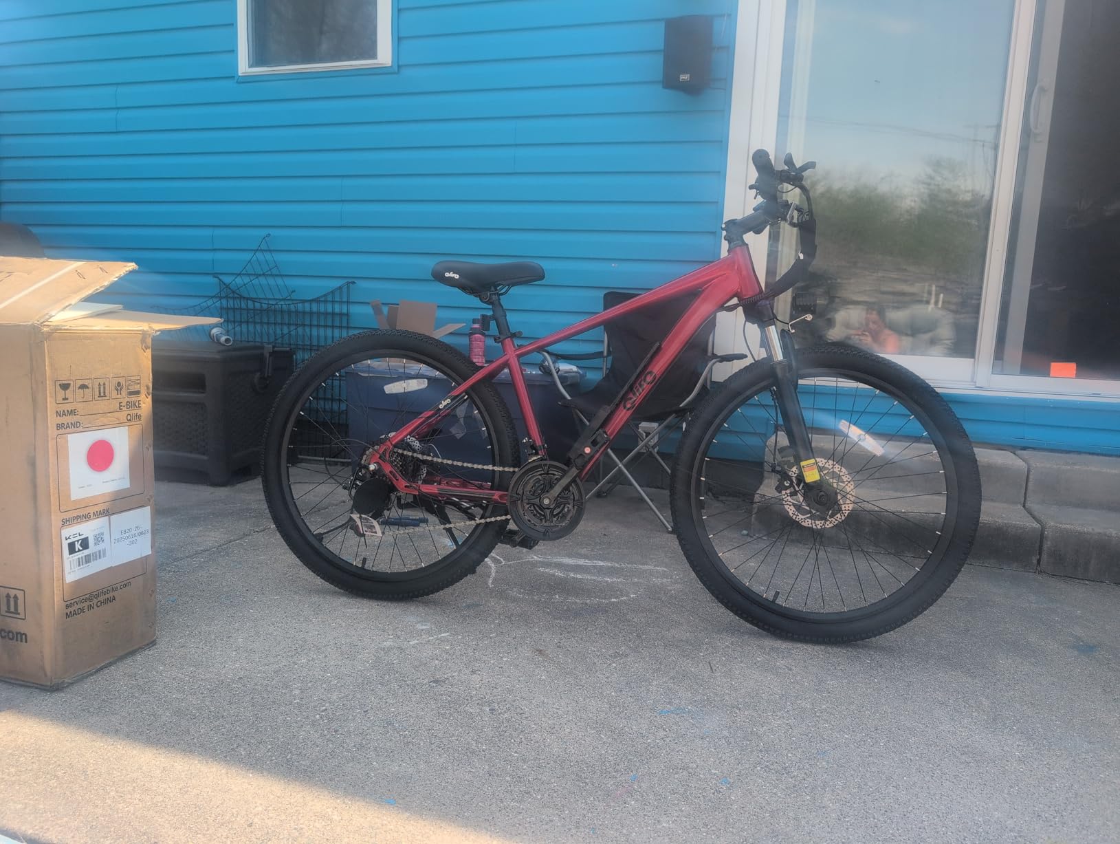 Qlife Racer Electric Bike for Adults - 21-Speed Mountain Lightweight Ebike with Peak 1000W/750W 25MPH/22MPH Brushless Motor, 375Wh Removable Battery, 26X2.1 Tire Step Over E-MTB, Up to 40 Miles customer photo 1