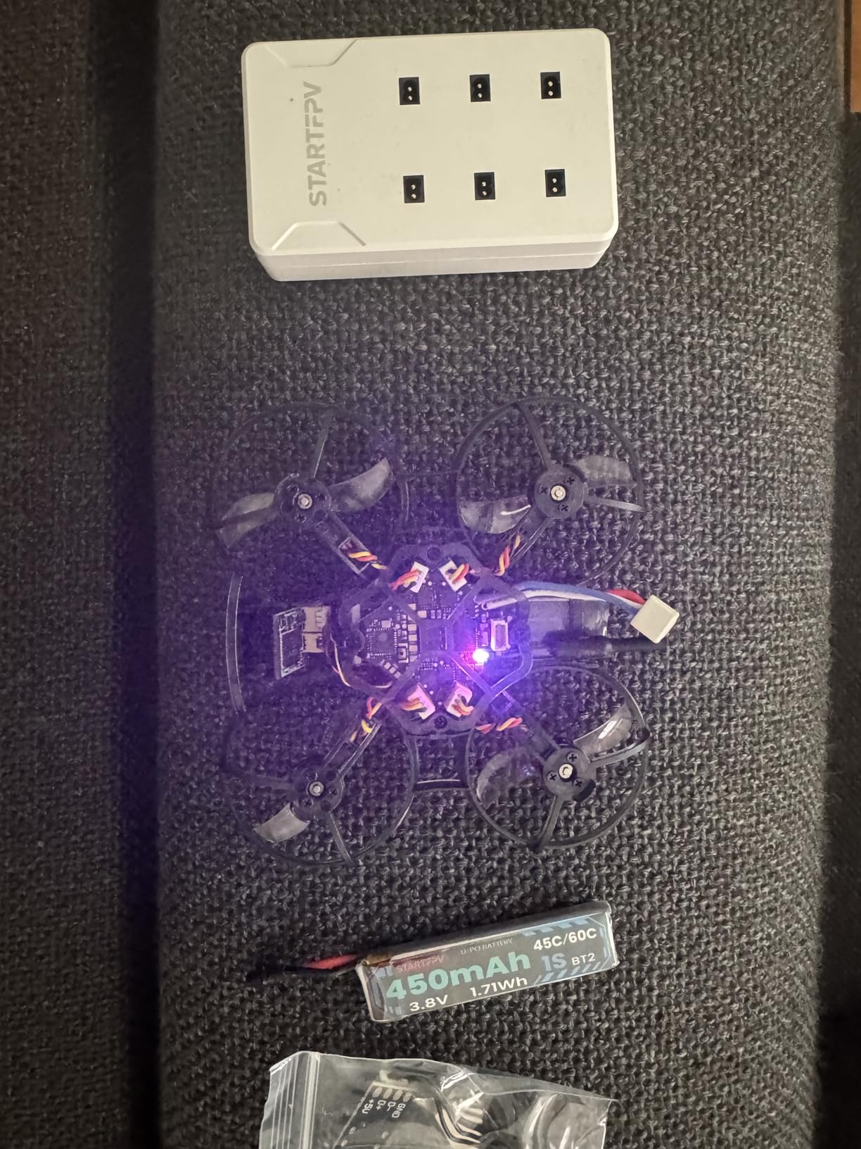 R8 ELRS Brushless Whoop Quadcopter, Ultralight 1S 80mm Micro FPV Drone BNF with 6 Port Battery Charger,2 Batteries Fly12 Mins for FPV Freestyle Racing Indoor Outdoor,FOV160 degree,Matrix G4 5IN1 FC,0802 20000KV Motor customer photo 2