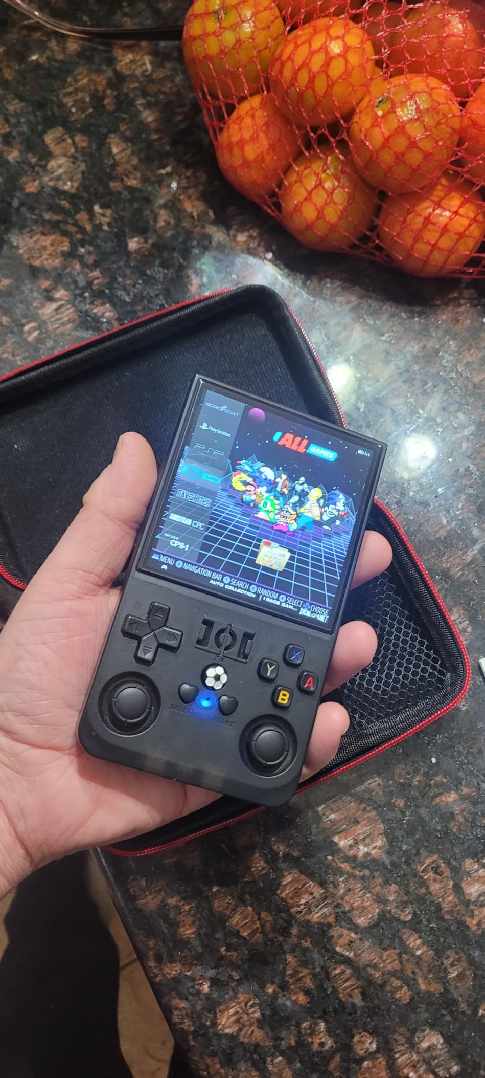R36MAX Retro Handheld Game Console, 4.0 Inch 720x720 IPS Screen, 64GB Built-in 18,000+ Classic Game, Portable Hand Held Open Source Linux System, 4000mAh Battery Retro Gaming Console(Gray 64GB) customer photo 1