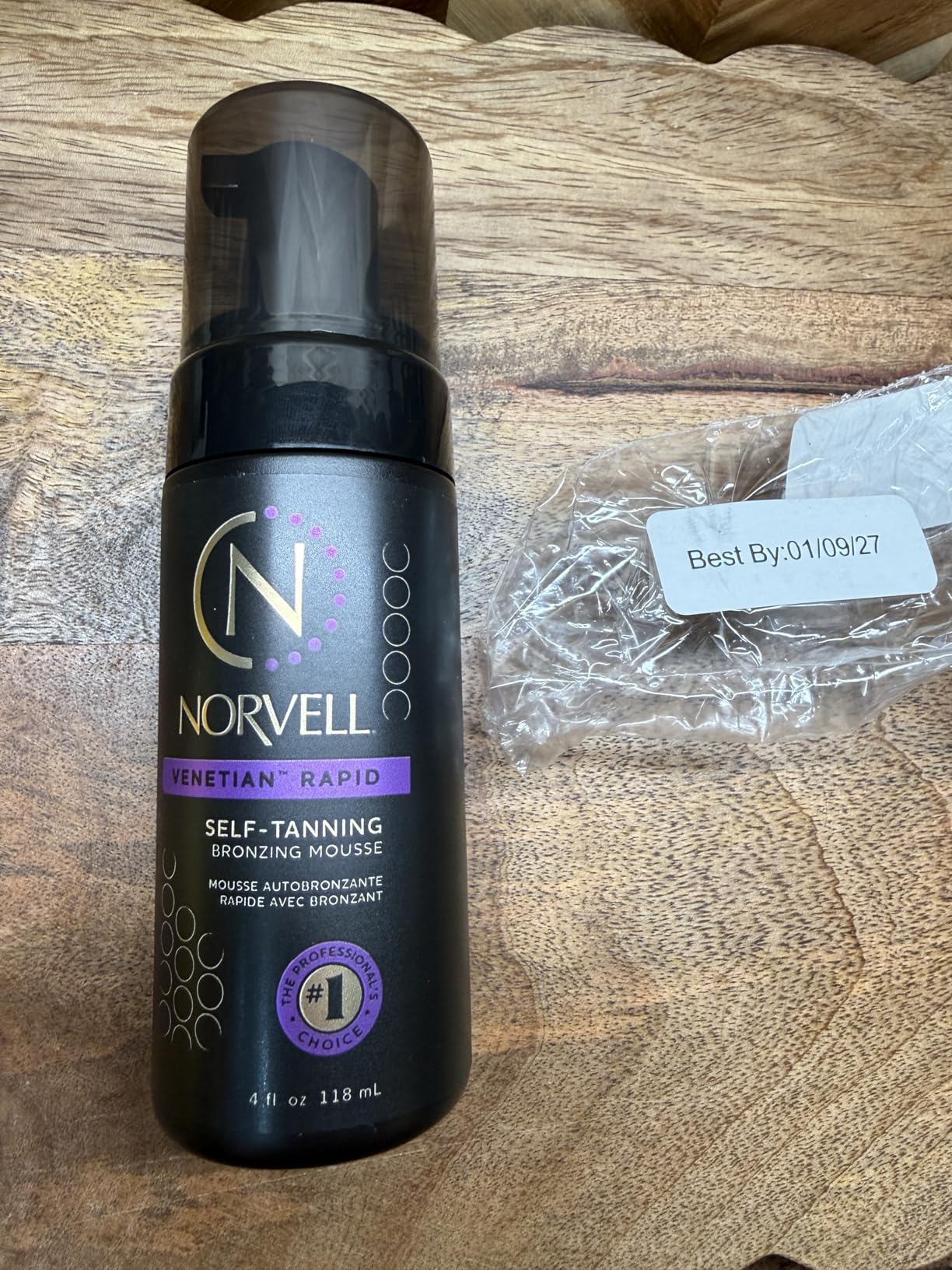 Norvell Self Tanner - Venetian Rapid Sunless Tanning Mousse 4 oz, For a Fast Self Tan with Cool Violet Brown Undertones for Streak Free Express Bronze Color customer photo 1