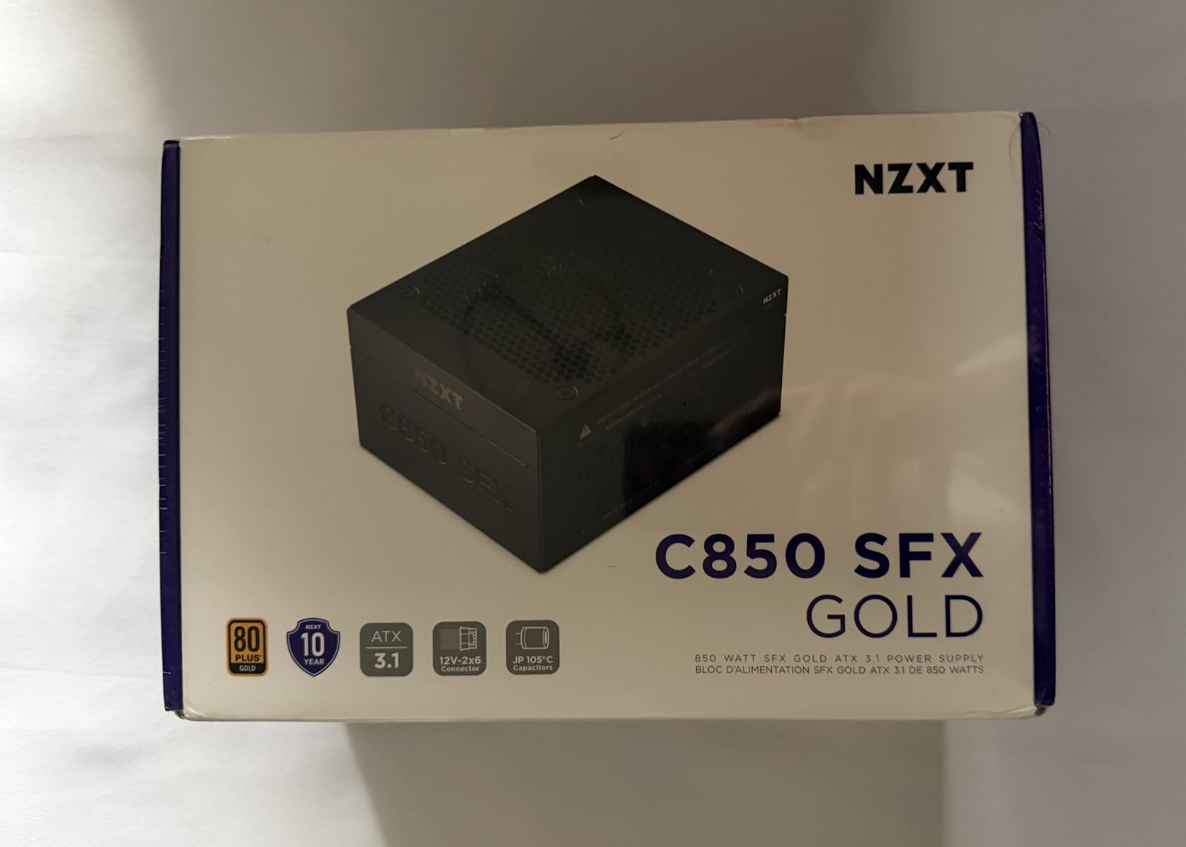 NZXT C850 SFX Gold - 850W SFX ATX 3.1 Power Supply - 80 Plus Gold - Cybenetics Platinum - Fully Modular - PCIe 5.1 600W 12V-2x6 - Japanese Capacitors - Black customer photo 2