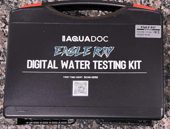 Eagle Ray Digital Pool Water Test Kit by AquaDoc with Digital Water Tester and 30 Pool Test Strips for Chlorine, Bromine, Total Hardness, Cyanuric Acid, Alkalinity, and pH customer photo 1