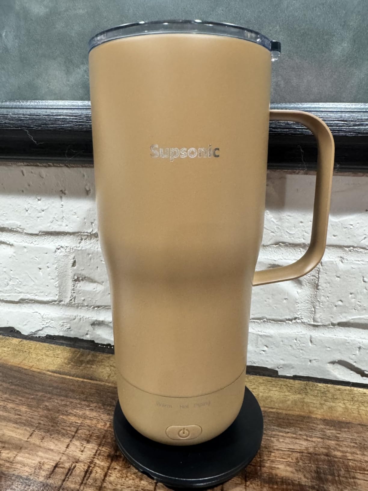 Supsonic - Smart Heated Coffee Mug, 20oz Rechargeable Self Heating Mug, Electric Temperature Control Coffee Cup for Beverage, Coffee at Home & Outdoor, Heated Coffee Mug Gifts for Men Women | S3 customer photo 2