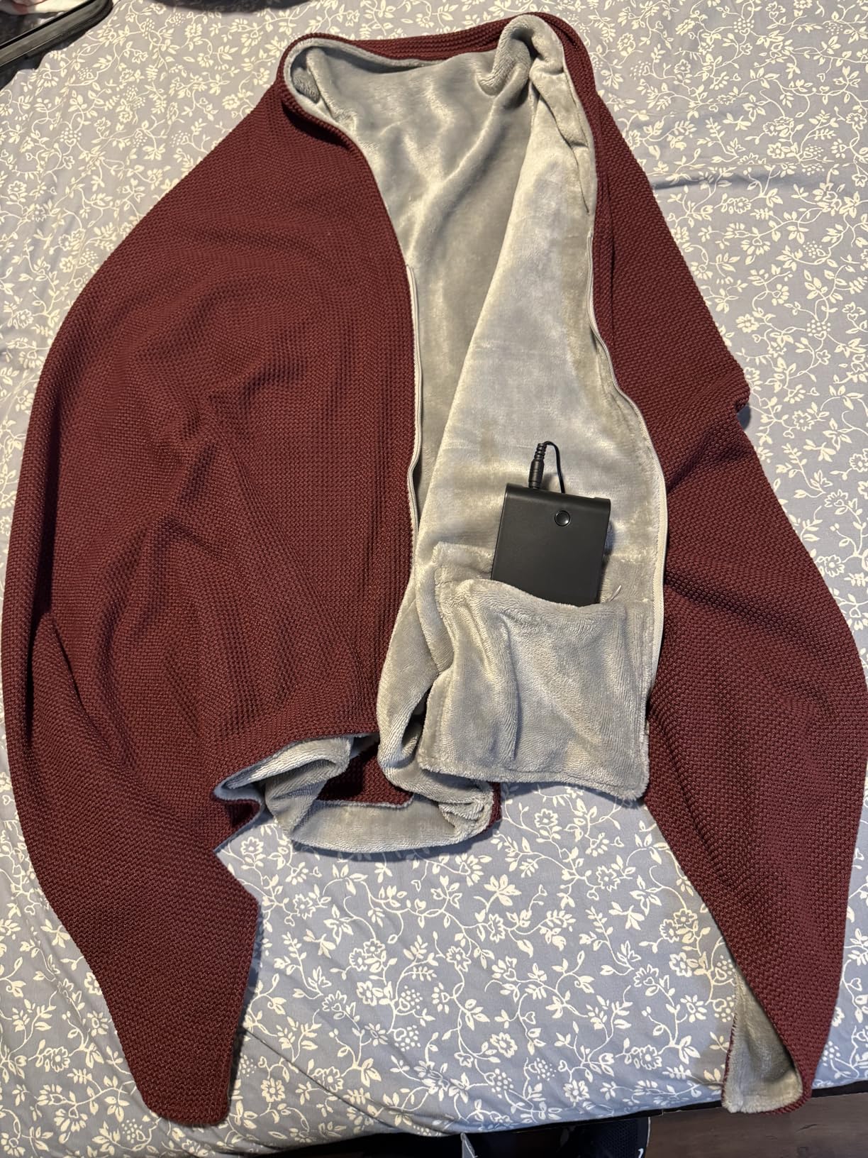 Heated Blanket Battery Operated Cordless Portable Heated Shawl,61