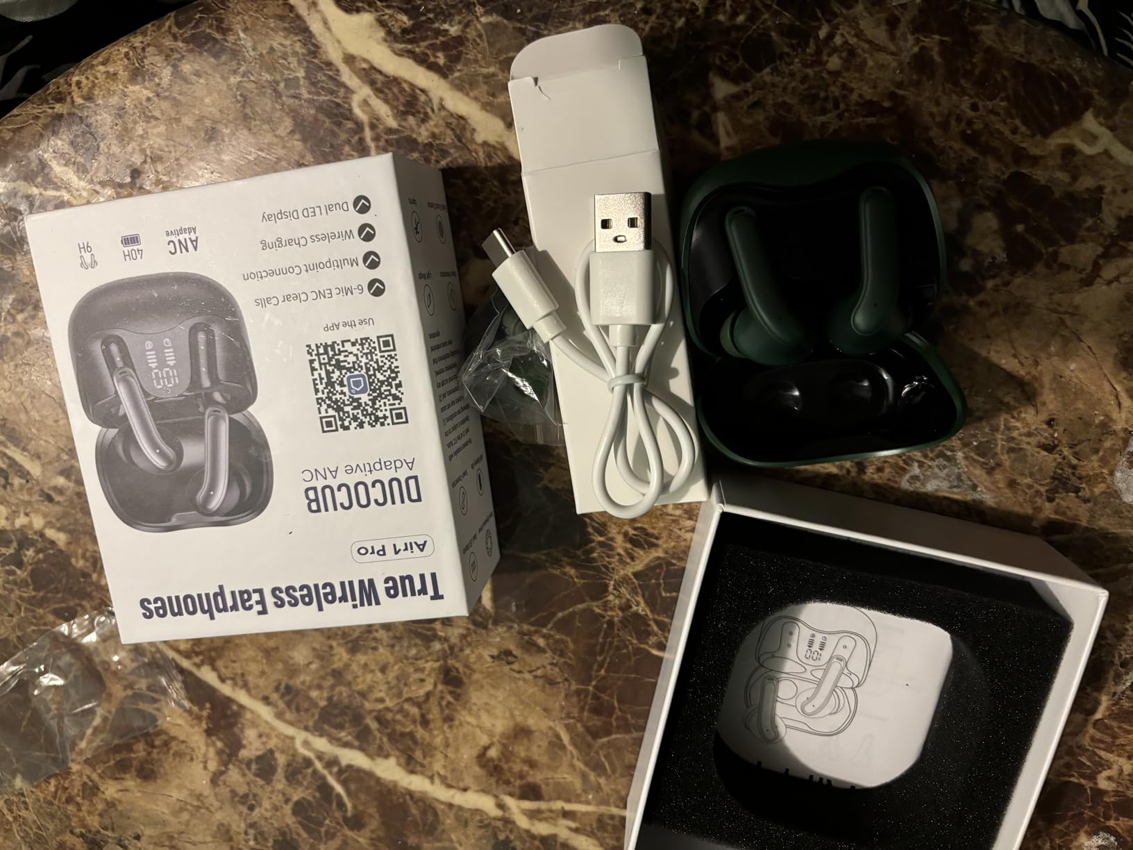 Hybrid Active Noise Canceling Wireless Earbuds, 6 Mics ENC Clear Call Ear Buds, Hi-Res Audio Deep Bass Bluetooth 5.4 Headphones, 48H Playtime, IP7, 8 EQ Modes, Multipoint Connection customer photo 2