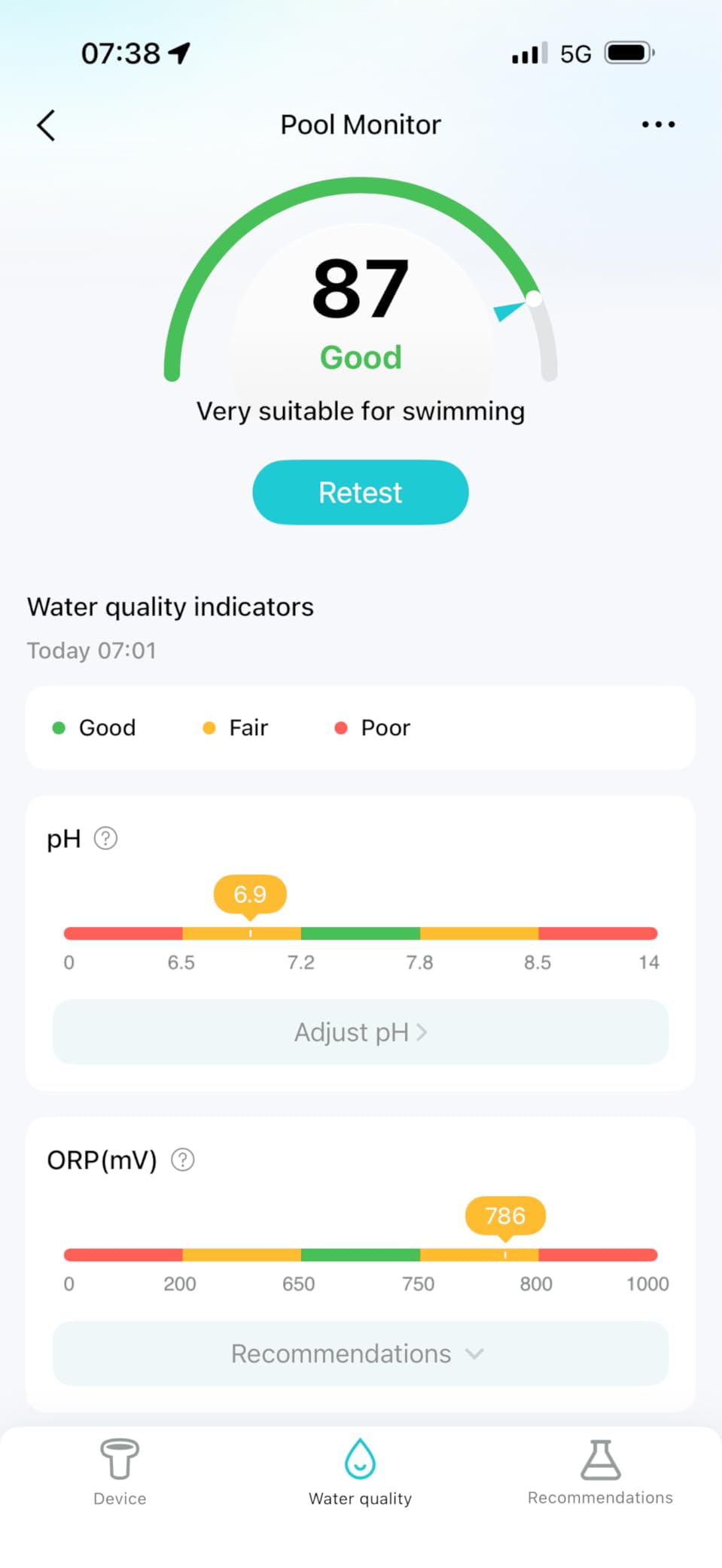 AIPER HydroComm Smart Pool Monitor, 24/7 Automatic Water Testing for Pools, Hot Tubs & Spas, 5-in-1 Accurate Digital Tester, App Control, Customized Optimization Tips, Blue customer photo 1