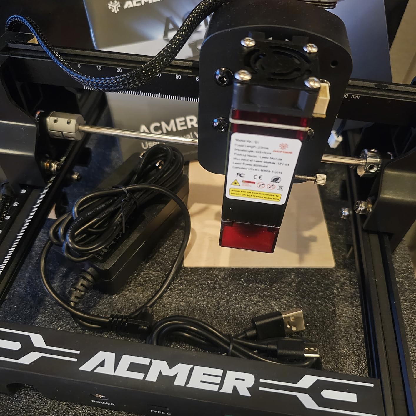 ACMER S1 Laser Engraver for Beginners, 3500mW Portable Laser Engraving Machine with 130x130mm Working Area, 0.01mm Precision customer photo 1