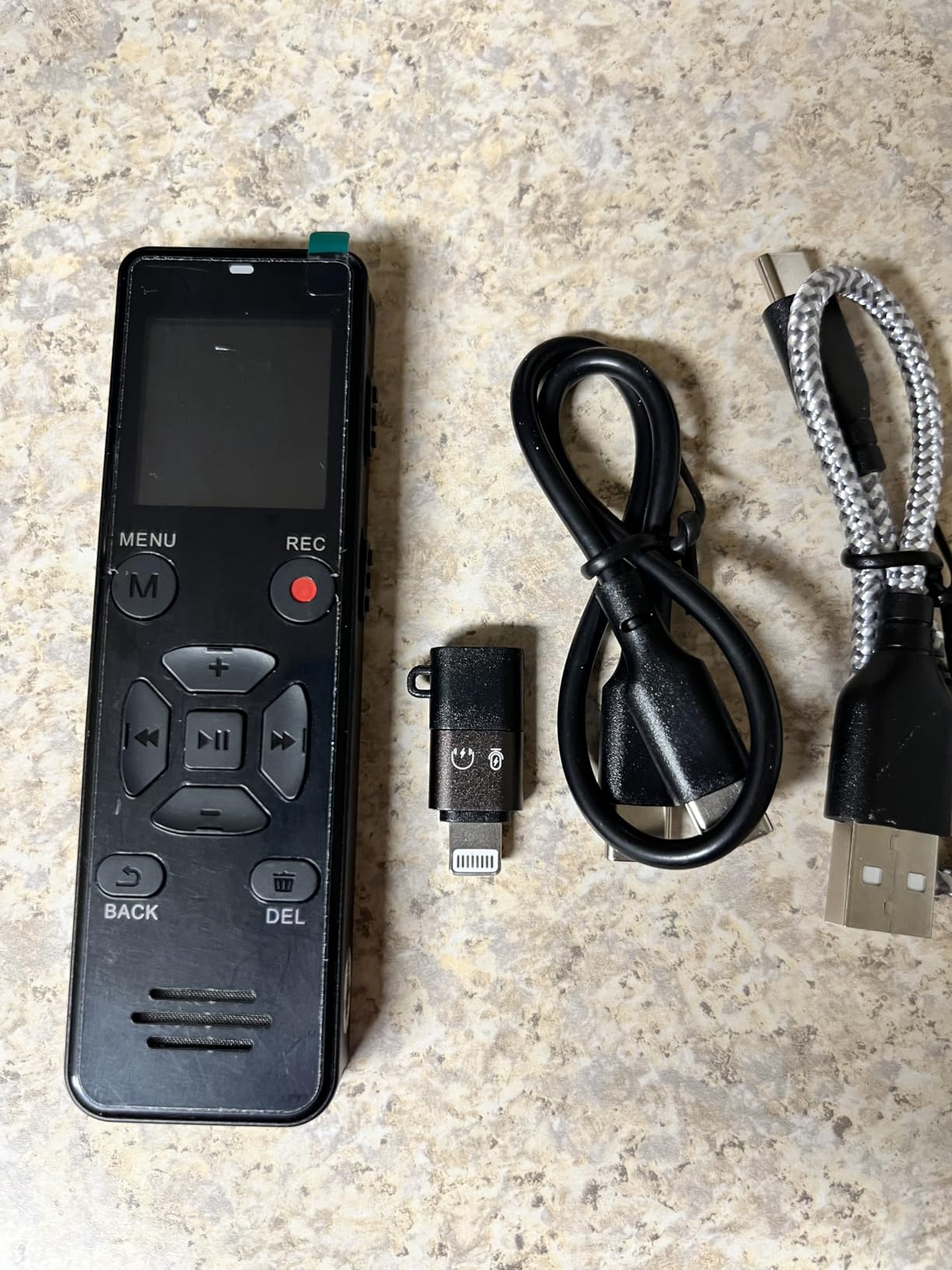 AI Digital Voice Recorder 128GB: AI Transcribe & Summarize Voice Activated Recorder with Playback | OTG - Portable Tape Recorder for Meeting & Lectures customer photo 1