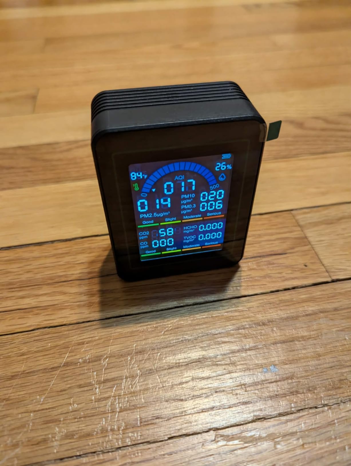 Air Quality Monitor Indoor, 10 in 1 Portable Smartair Quality Tester for CO2 | CO | TVOC | HCHO | Temp | AQI | PM0.3-1 Detection Hum for Home Cars Plants, Pets, Car, Hotel customer photo 1