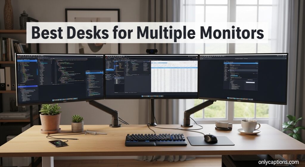 Current image: Best Desks for Multiple Monitors