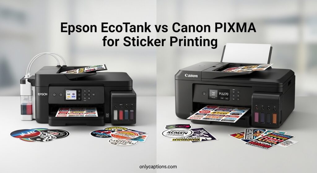 Current image: Epson EcoTank vs Canon PIXMA for Sticker Printing