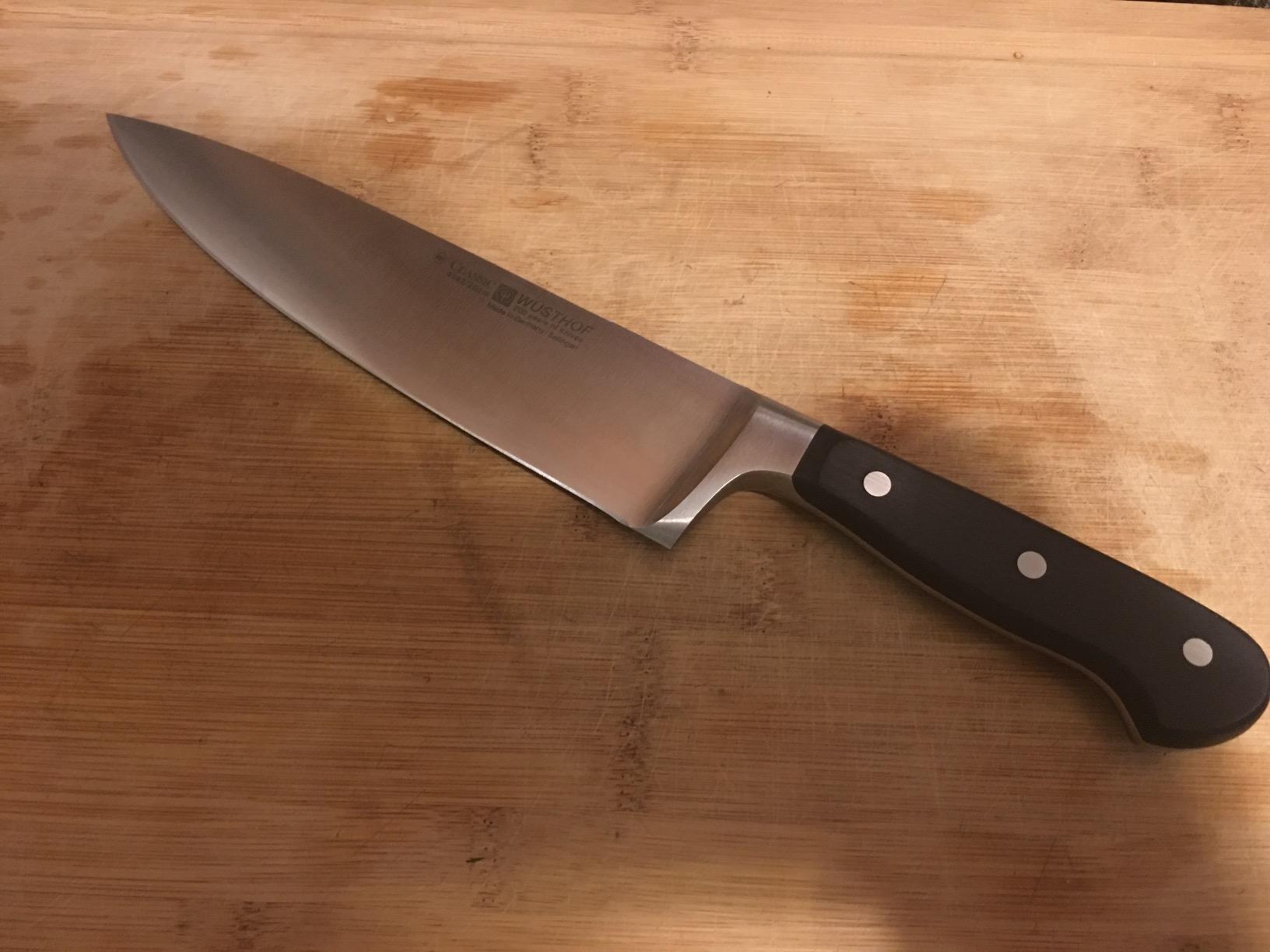 WUSTHOF Classic 8 Inch Chef's Knife, Black, High Carbon Stainless Steel, Full Tang, Precision Forged customer photo 1