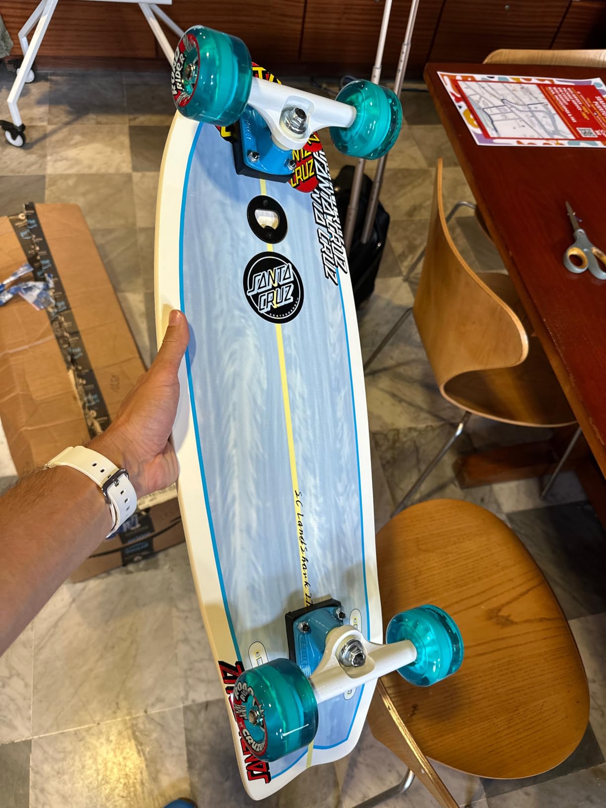 Santa Cruz Youth Land Shark Cruzer Complete Skateboard, Rasta customer photo 1
