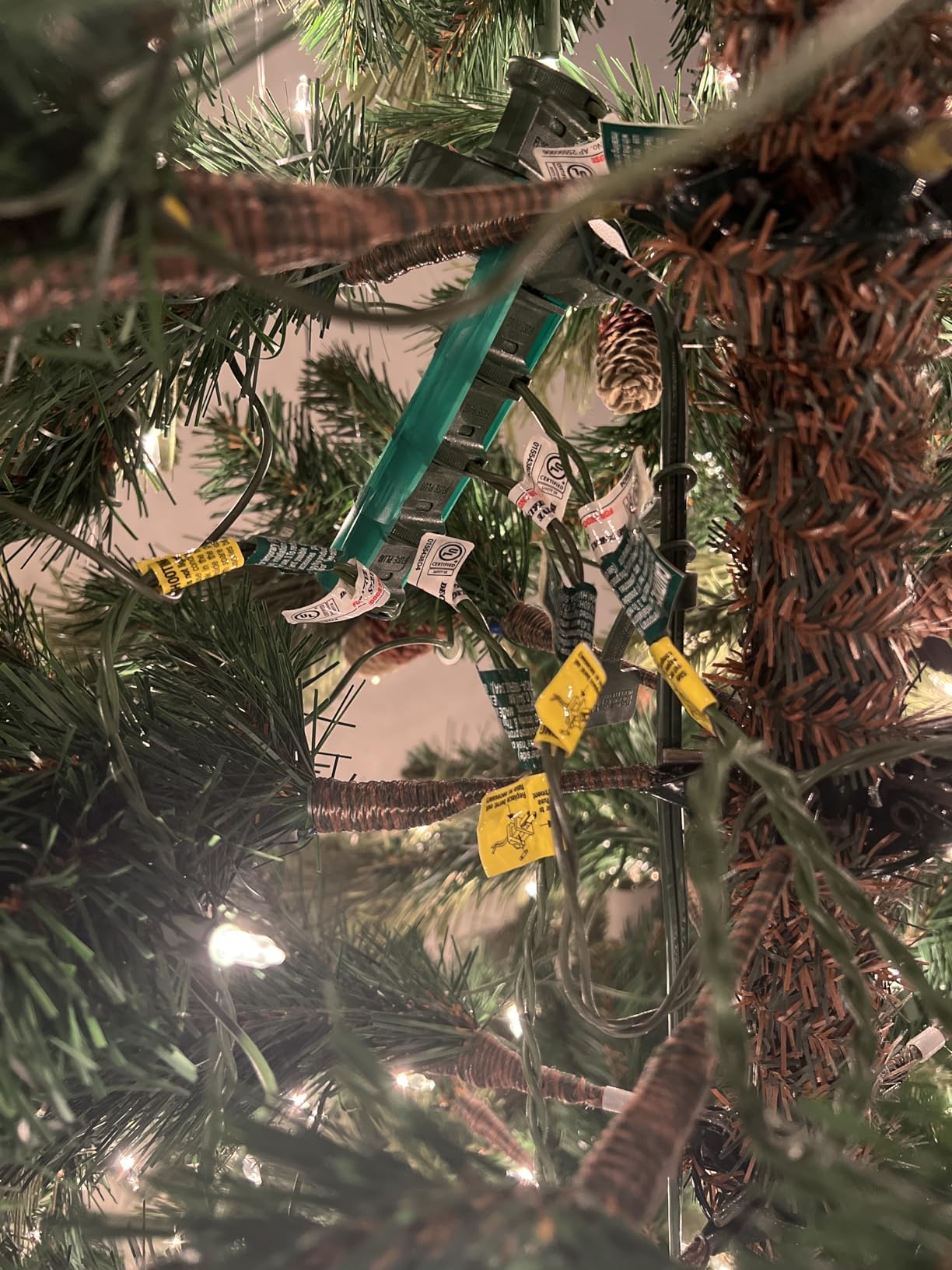 National Tree Company 7.5 ft Pre-Lit Carolina Pine Artificial Christmas Tree, 750 Clear Lights, 1,399 Tips, Includes Stand, Green customer photo 2