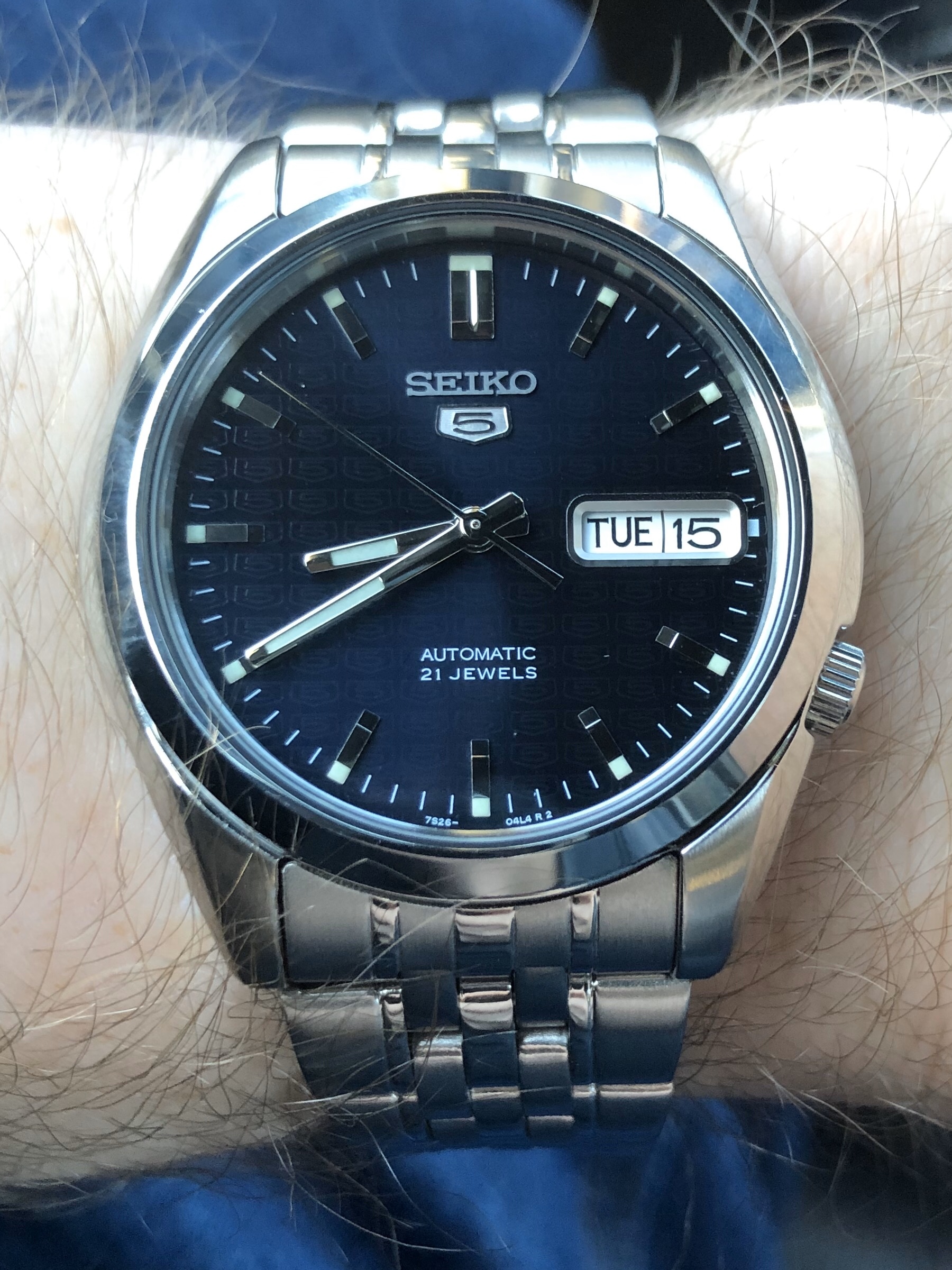 Seiko Automatic Watch for Men 5-7S Collection - Day/Date Calendar, Luminous Hands, Stainless Steel Case & Bracelet customer photo 1