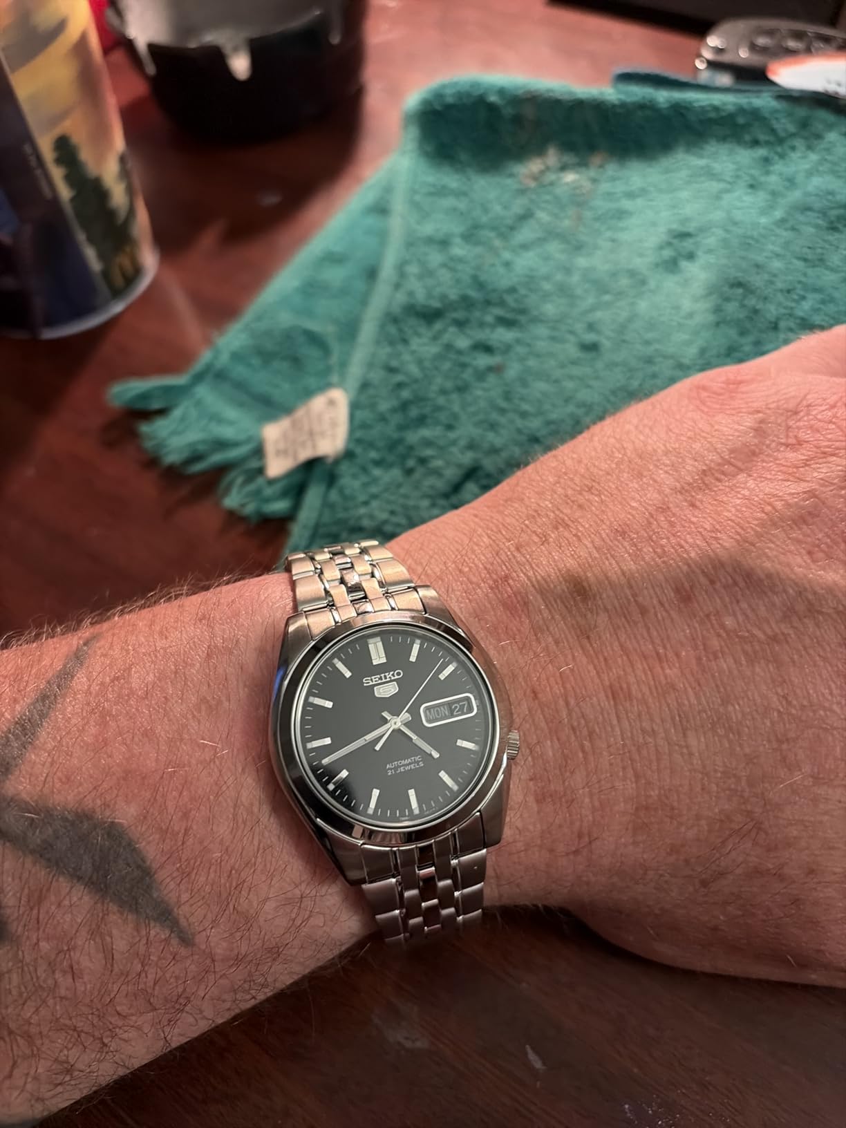 Seiko Automatic Watch for Men 5-7S Collection - Day/Date Calendar, Luminous Hands, Stainless Steel Case & Bracelet customer photo 2