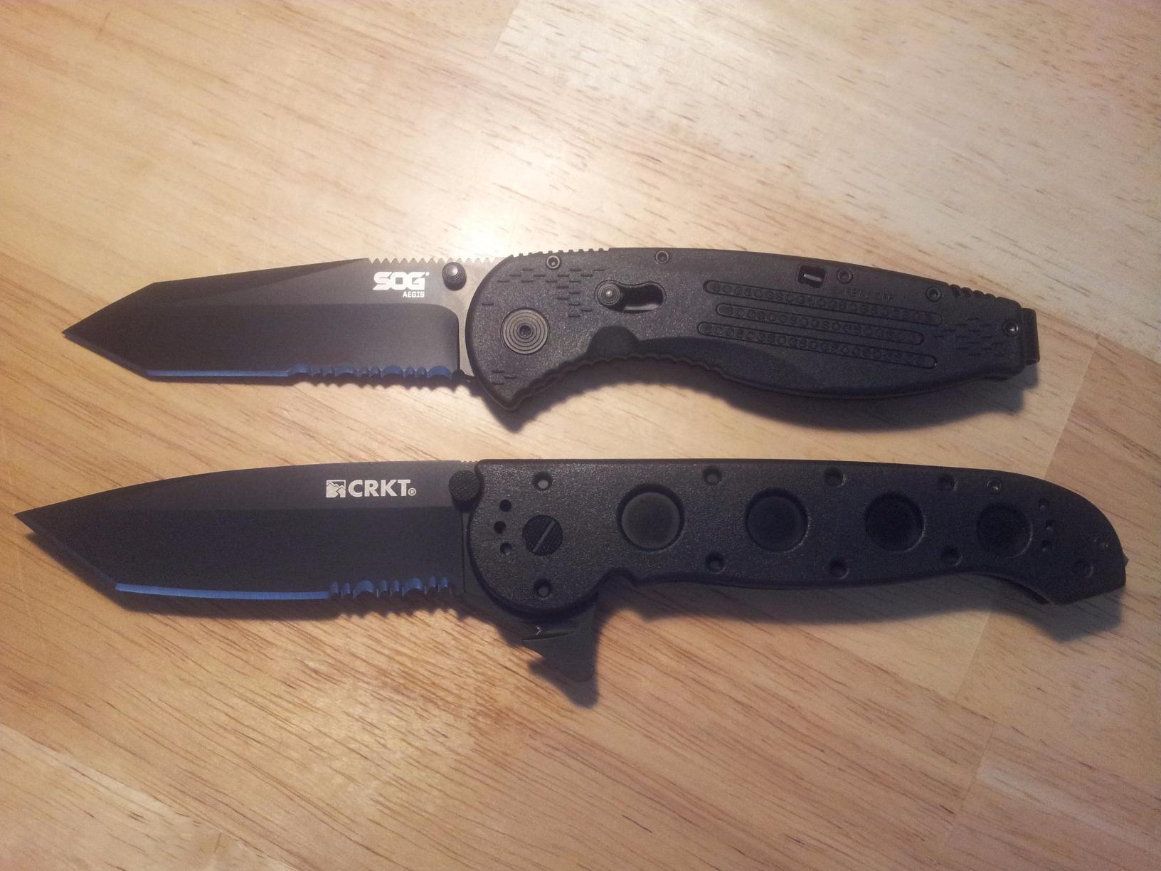 CRKT M16-14ZLEK Folding Knife with Liner Lock: AUS 8 Triple Point Serrations Blade, Glass-Reinforced Nylon Handle, Reversible Pocket Clip customer photo 1