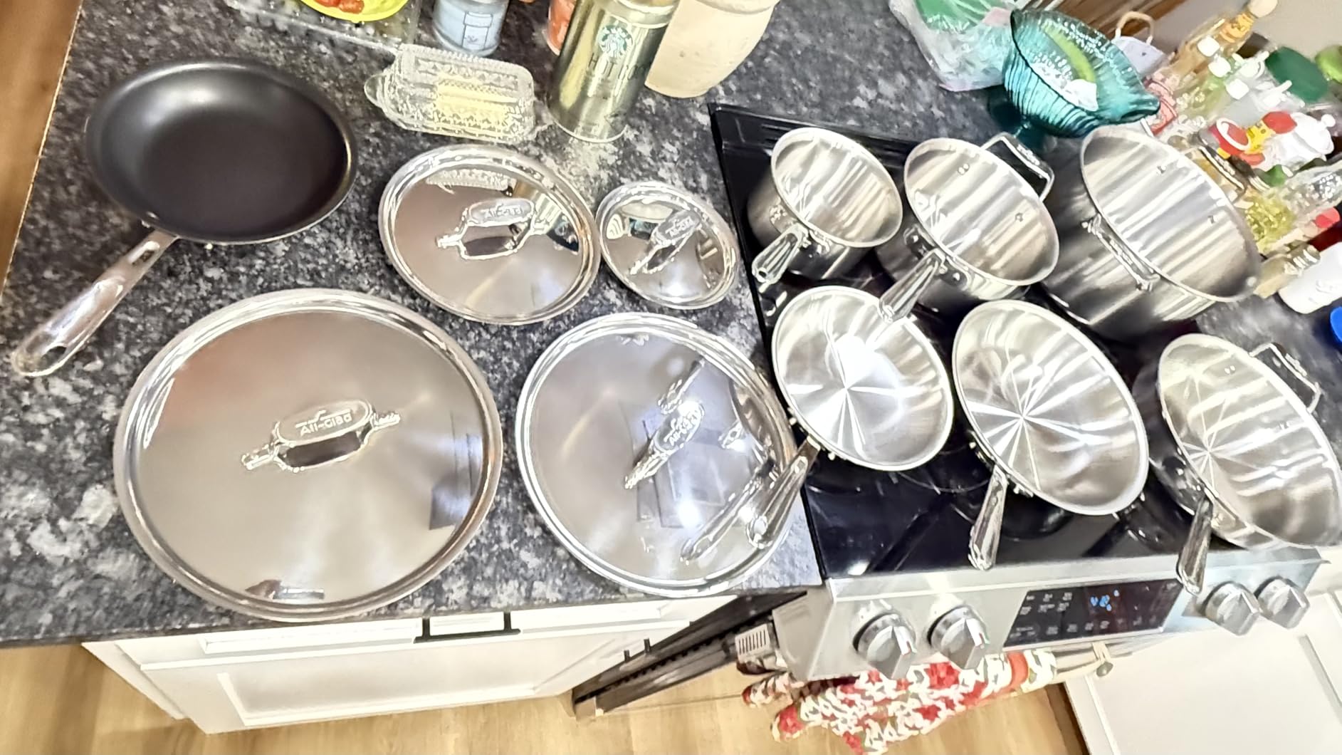 All-Clad D5 Stainless Steel Core 10 Piece Cookware Set - Made in USA - The Upgrade for Supremely Even Heat - Includes Frying Pans, Saucepan, Sautépan, Stockpot - Oven Safe & Induction Compatible customer photo 1