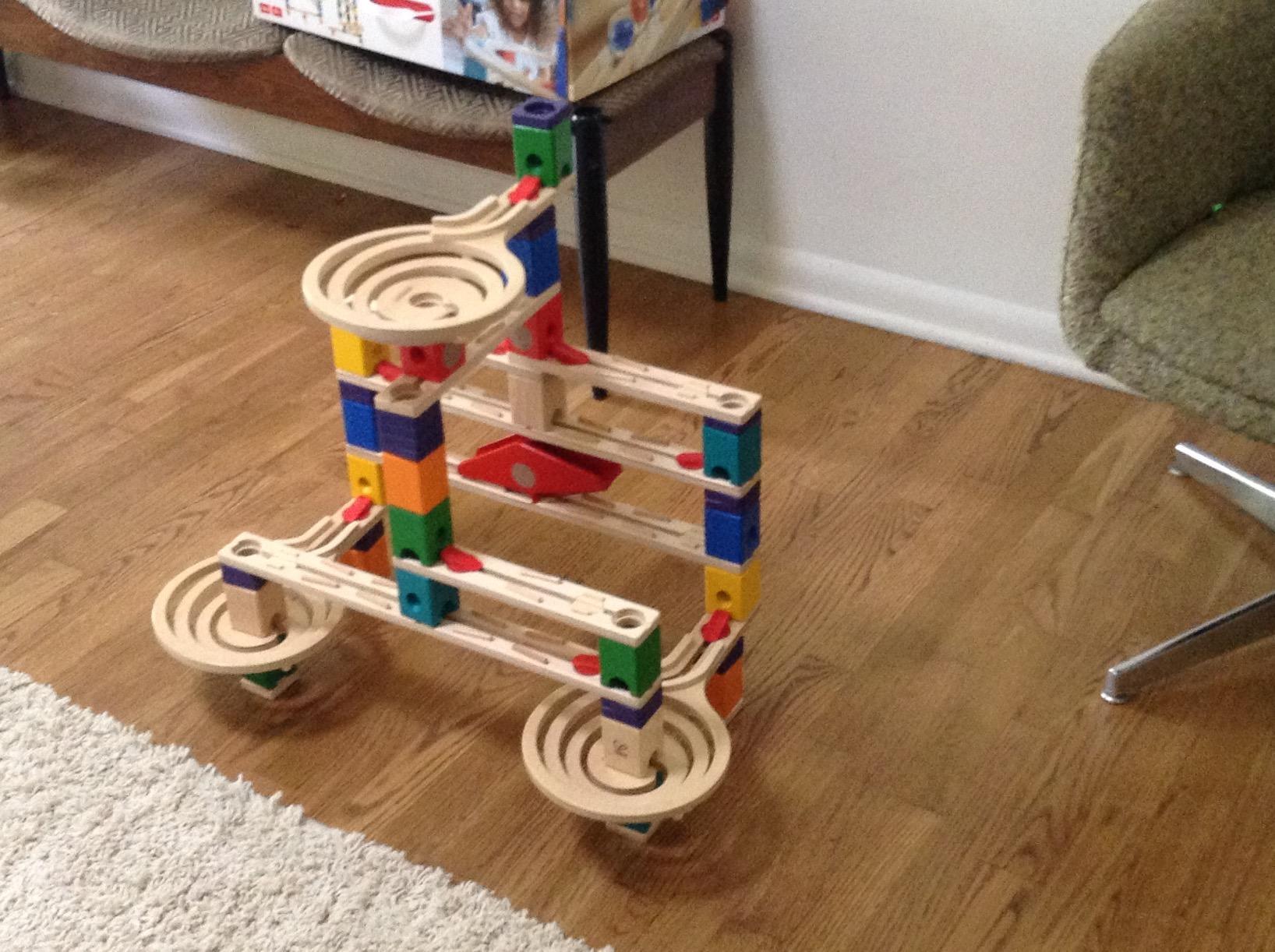 Hape Wooden Quadrilla Marble Run Vertigo Construction with Instruction | 134-PIECE STEM Educational Learning Toys for Kids customer photo 1