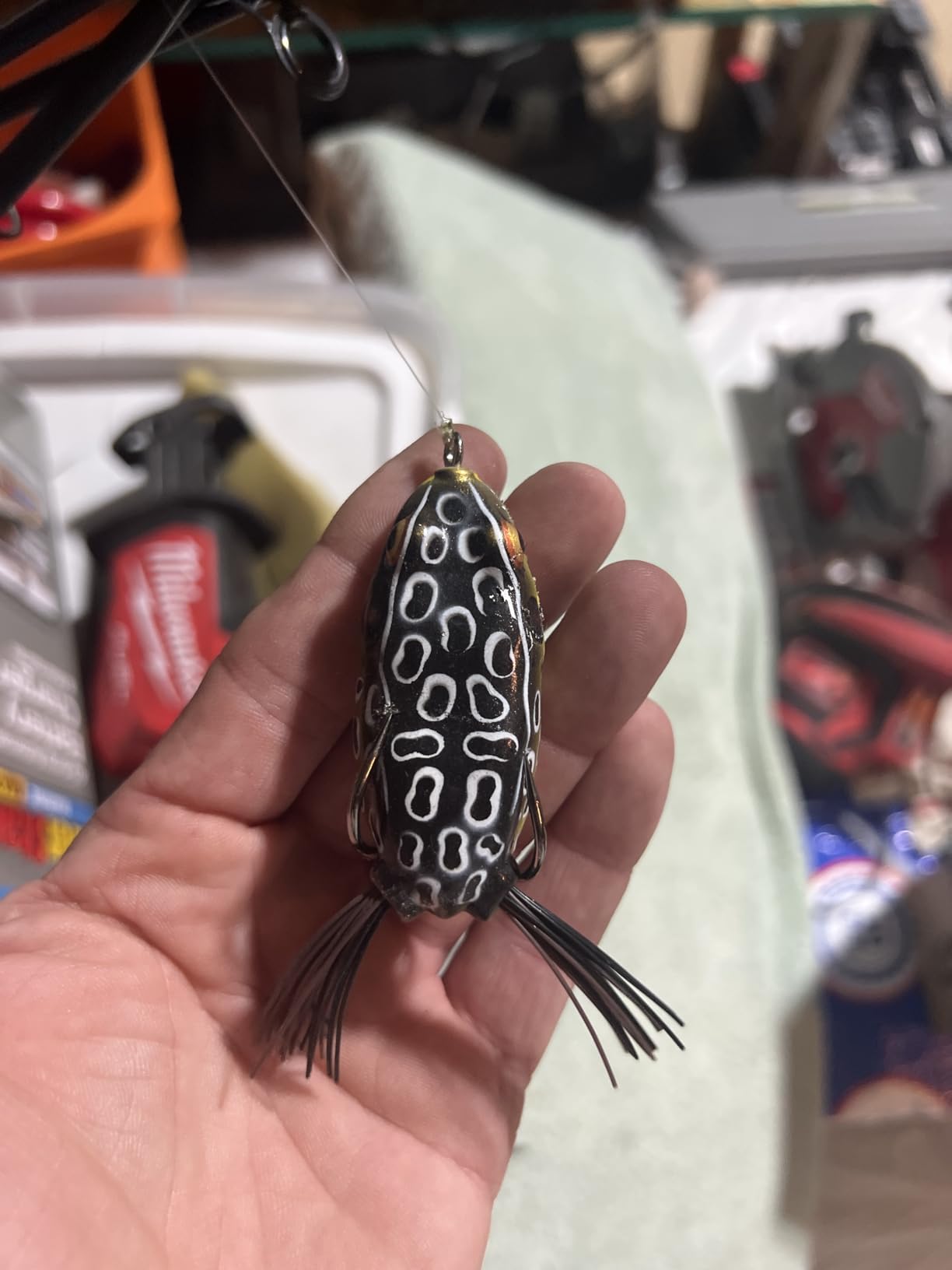 BOOYAH Poppin' Pad Crasher Topwater Bass Fishing Hollow Body Frog Lure with Weedless Hooks customer photo 1