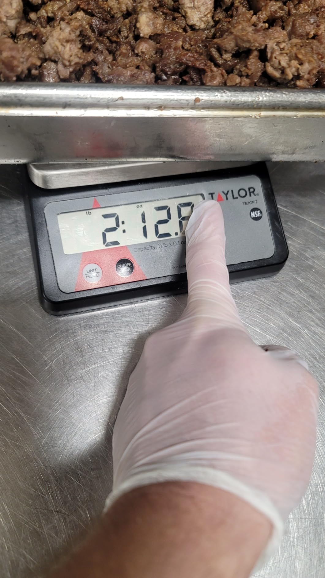 Taylor TE10FT 11-Pound Commercial Digital Portion Control Scale, 11 lb (5 kg) in 0.1 oz (1 g) Food and Cooking Scale, Tare and Hold Function, NSF, Stainless Steel Platform customer photo 2