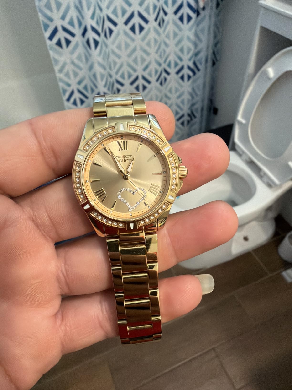 Invicta Women's Pro Diver Crystal Accented 18k Ion-Plated Stainless Steel Watch customer photo 1