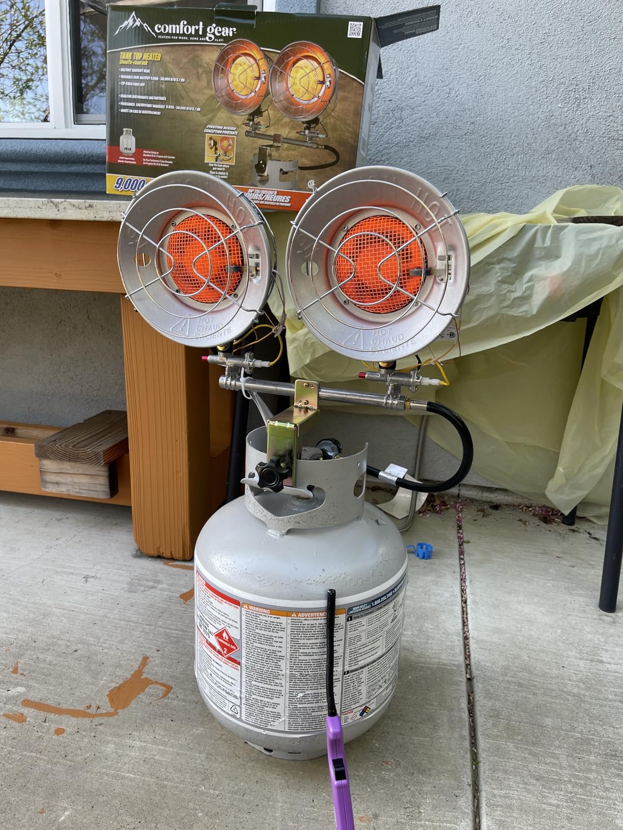 Comfort Gear Double Tank Top Portable Propane Radiant Heater, 30,000 BTUs customer photo 1