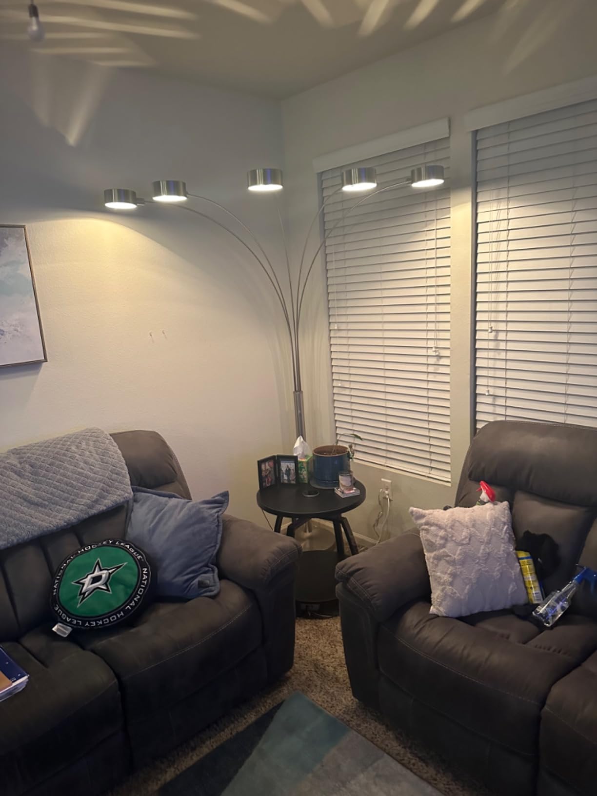 Artiva USA Micah - 5 Arc Floor Lamp w/Dimmer Switch, 360 Degree Rotatable Shades - Bright & Attractive, Brushed Steel customer photo 1