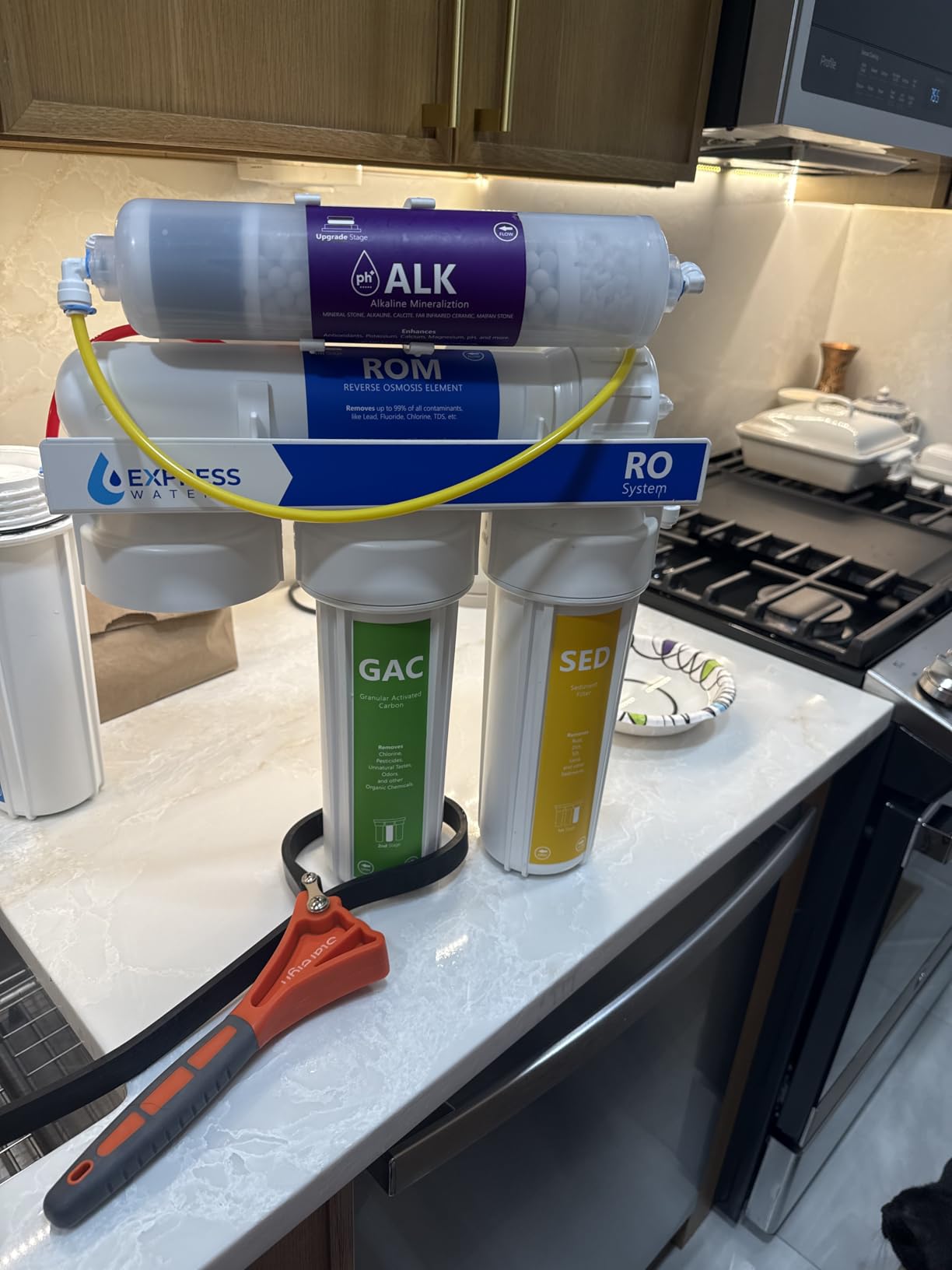Express Water RO5DX Reverse Osmosis Filtration NSF Certified 5 Stage RO System with Faucet and Tank - Under Sink Water Plus 4 Filters - 50 GPD customer photo 1