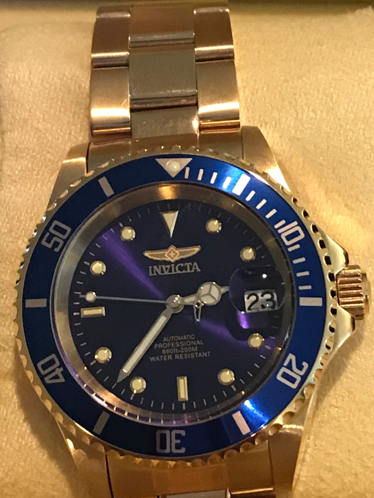 Invicta Men's 8930OB Pro Diver Analog Display Japanese Automatic Gold Watch customer photo 2