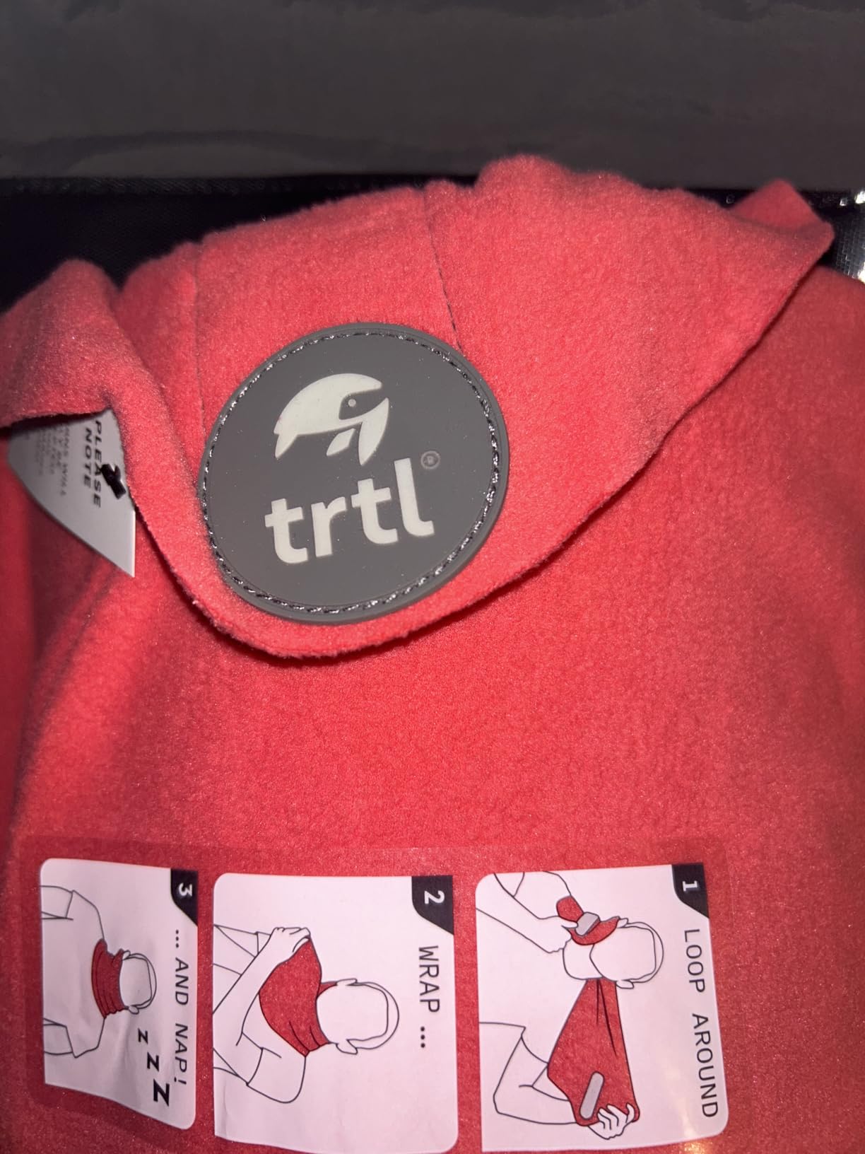 trtl Pillow - Scientifically Proven, Super Soft Neck Support Travel Pillow for Airplanes - Lightweight and Machine Washable - Ergonomic Design for Traveling on Flights, Cars, and Trains - Black customer photo 2