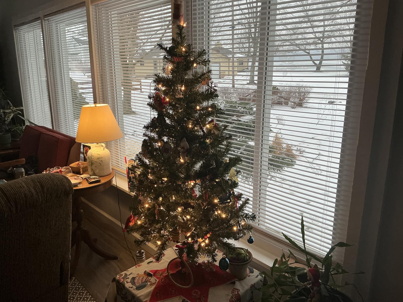 National Tree Company 4 ft Pre-Lit Grande Canadian Fir Mini Artificial Christmas Tree, 100 Clear Lights, 230 Tips, Includes Stand, Green customer photo 2