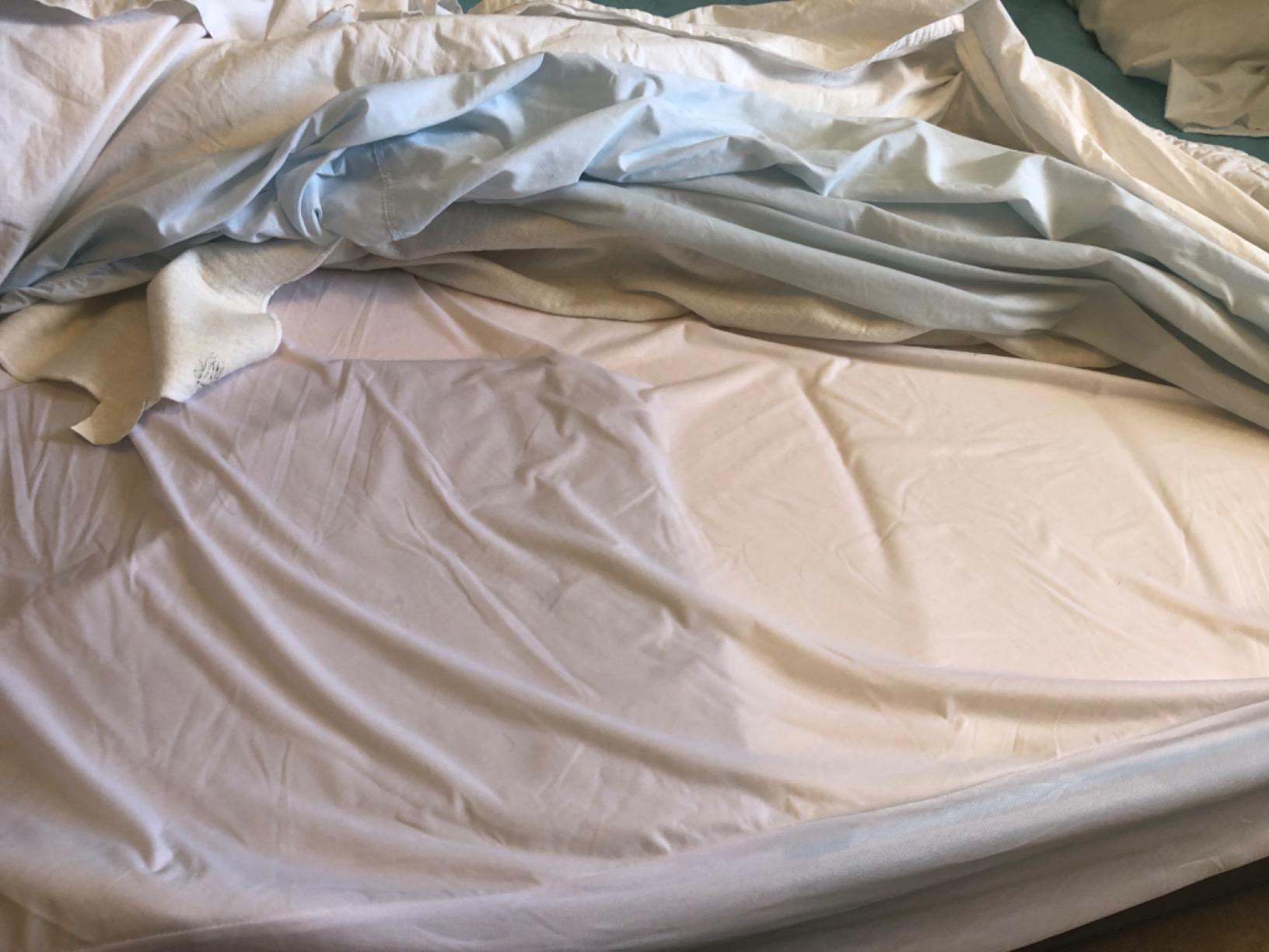 Linenspa Waterproof Mattress Protector, Full Size - Fitted Sheet Style, Breathable, Machine Washable & Dryer Safe, White customer photo 1