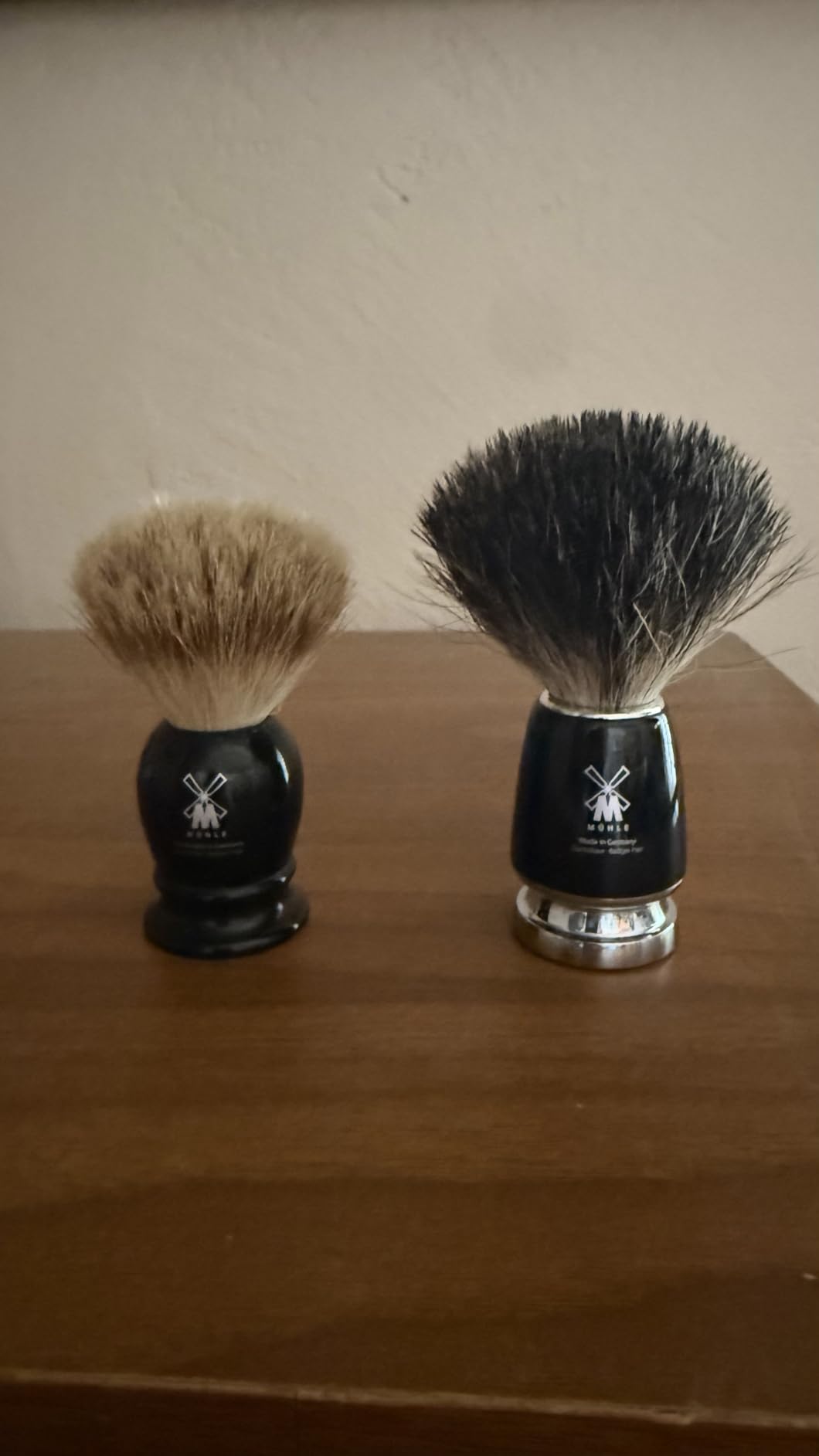 MUHLE RYTMO Pure Badger Shaving Brush - High-Grade Steamed Resin Handle with Chrome Accents - Luxury Shave Accessory for Men customer photo 2
