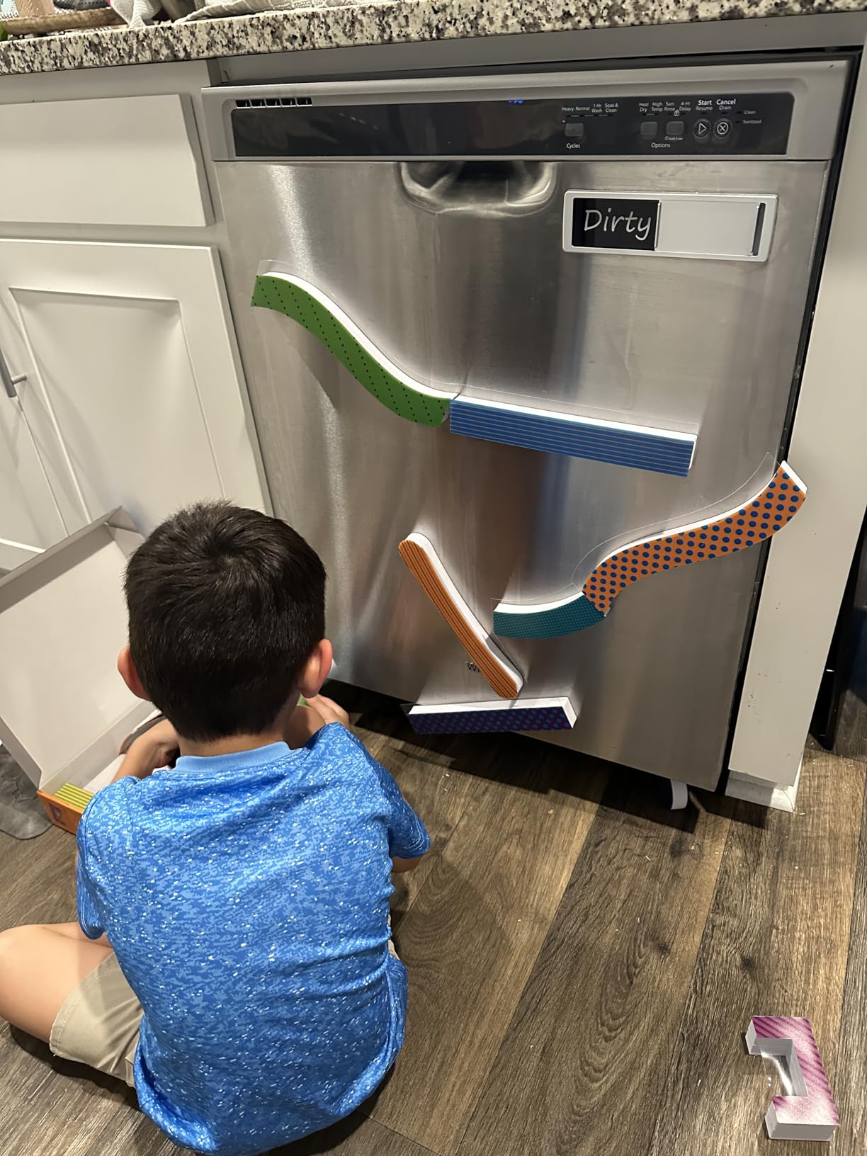 Learning Resources Tumble Trax Magnetic Marble Run - STEM Toys, Marble Runs for Kids 4-8, Marbles for Kids, Gravity Maze, Marbles Game, Ball Maze Toy, STEM Magnetic Track Toy customer photo 1