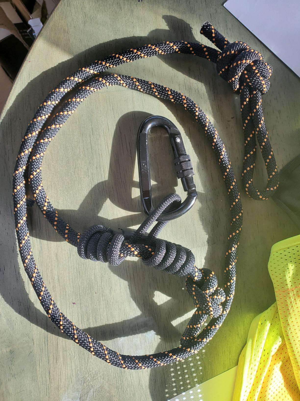 MUDDY Safety Harness Lineman's Rope (Black/Orange) customer photo 1