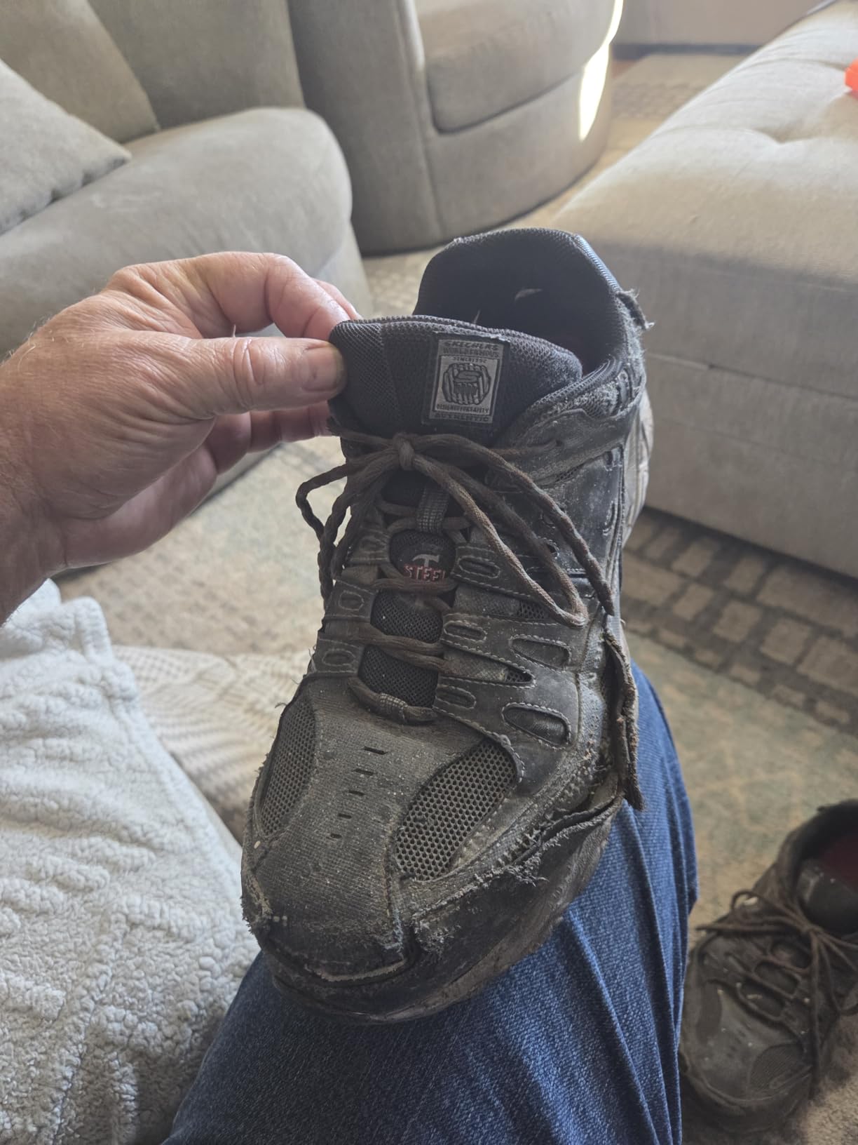 Skechers Men's Cankton Steel Toe Construction Shoe - Electrical Hazard Rated, Memory Foam customer photo 1