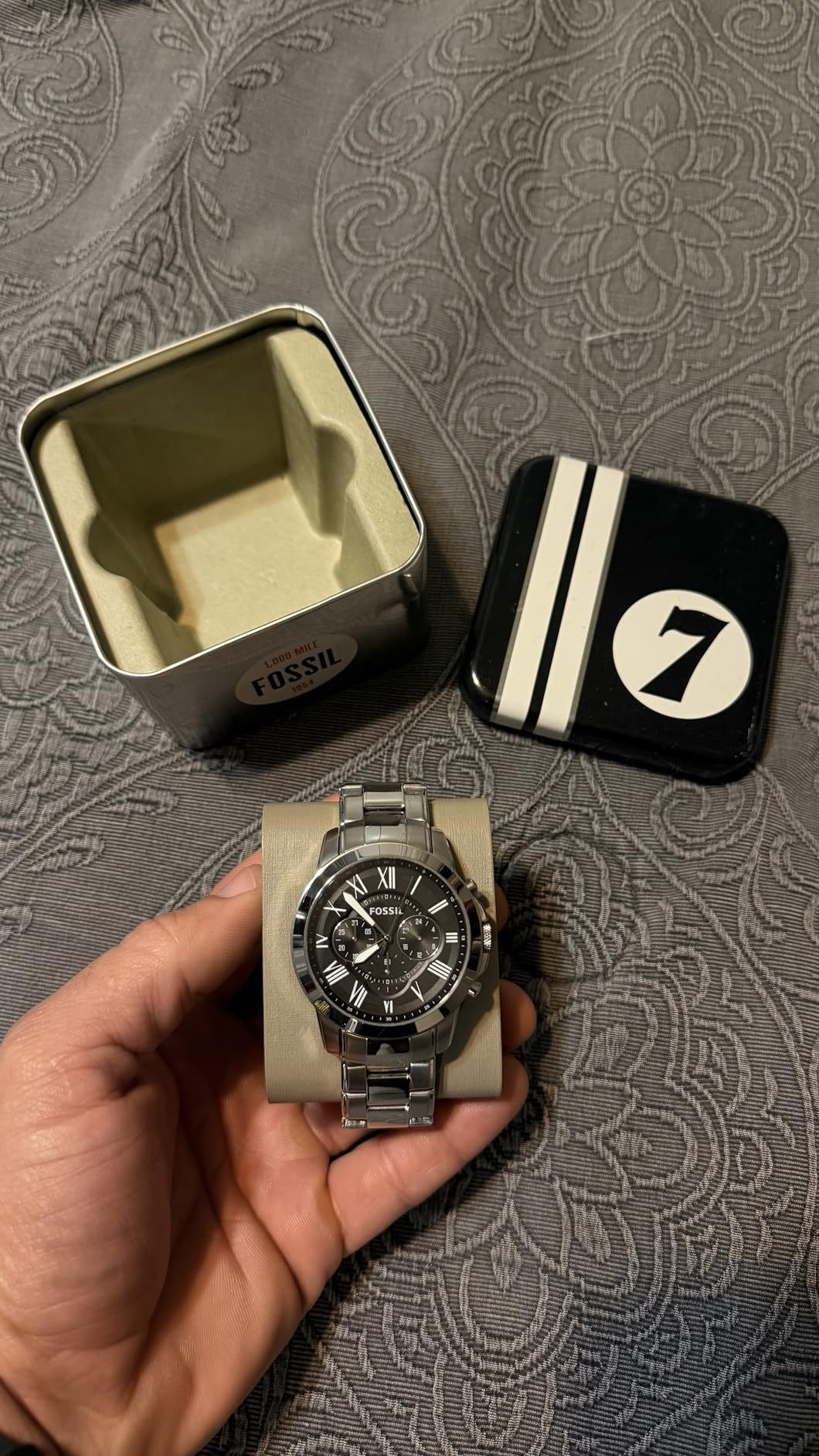 Fossil Men's Watch, Grant Quartz Stainless Steel Chronograph Watch for Men customer photo 1