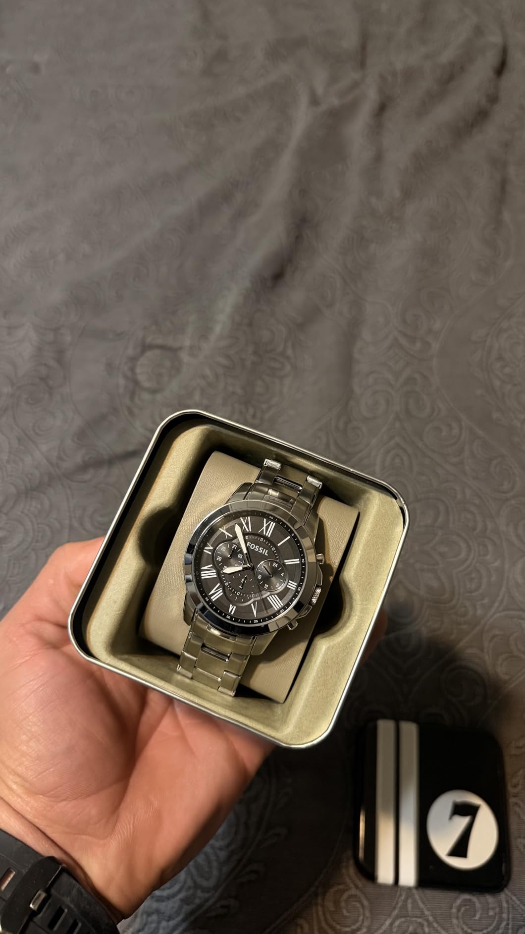 Fossil Men's Watch, Grant Quartz Stainless Steel Chronograph Watch for Men customer photo 2