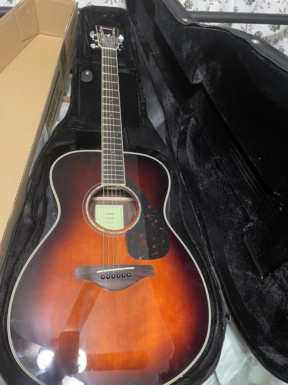 Yamaha FG830 Solid Top Acoustic Guitar - Tobacco Sunburst customer photo 2